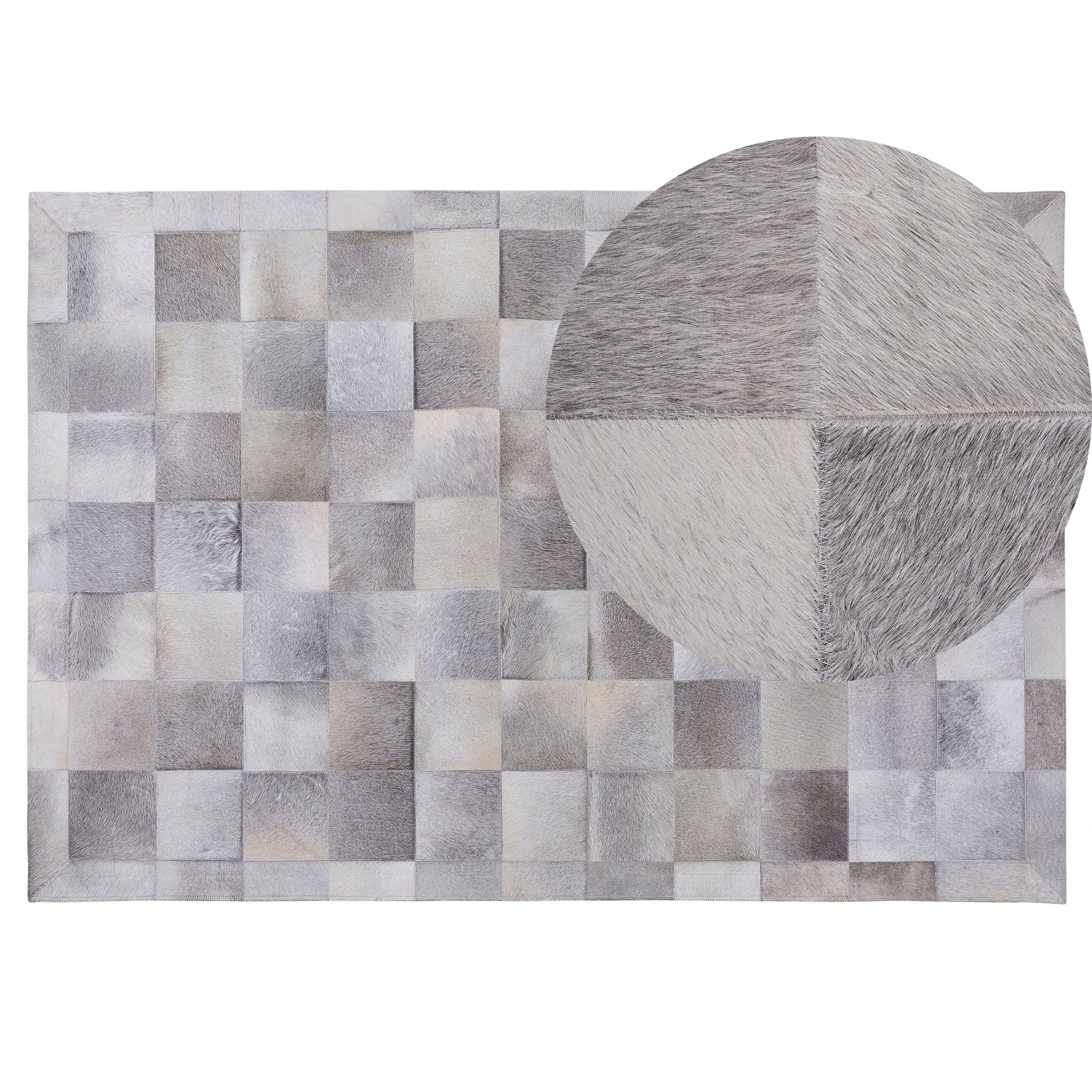 Matta ALACAM Grå 140 x 200 cm Läder
