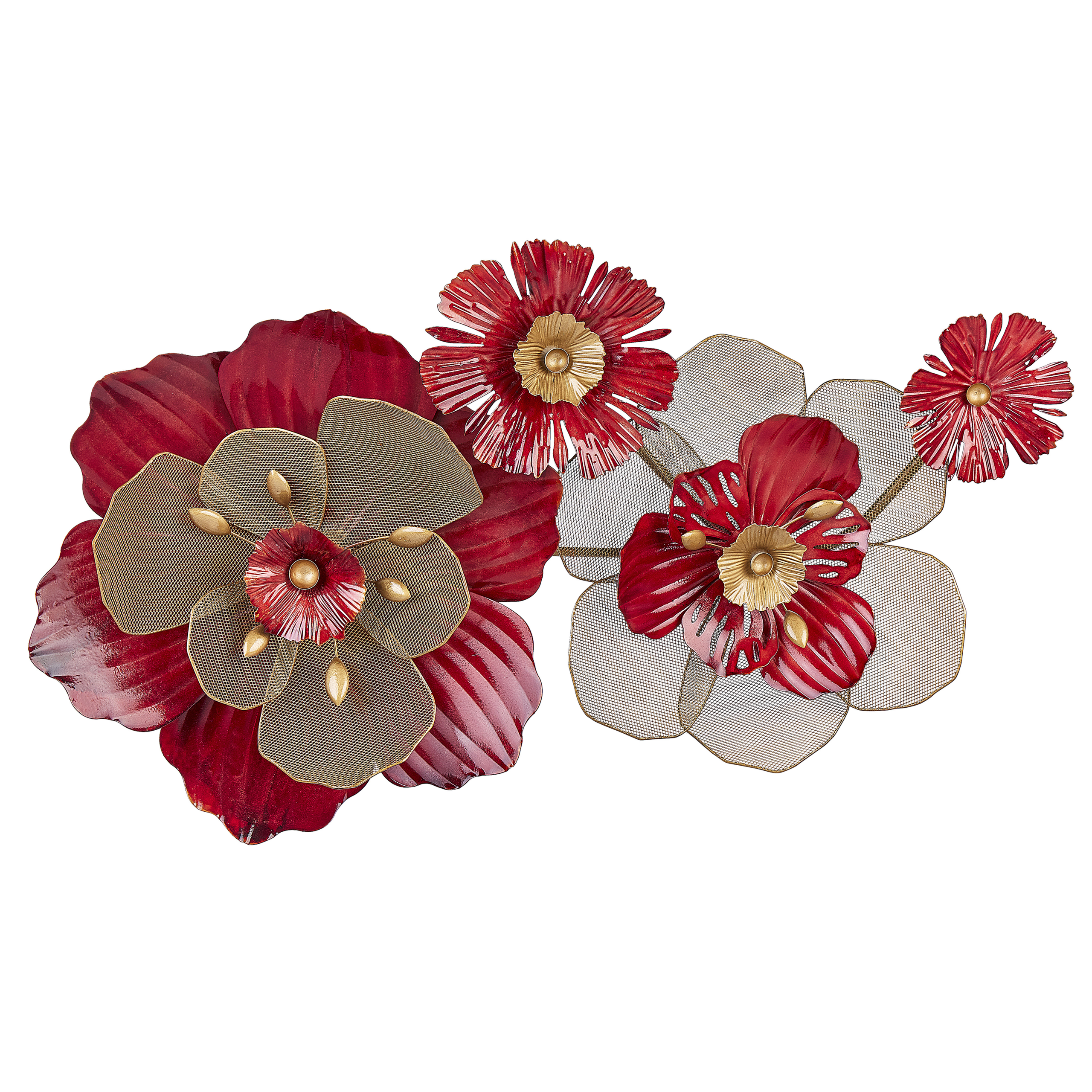 Väggdekoration Blomma SCANDIUM 45 cm Metall Röd