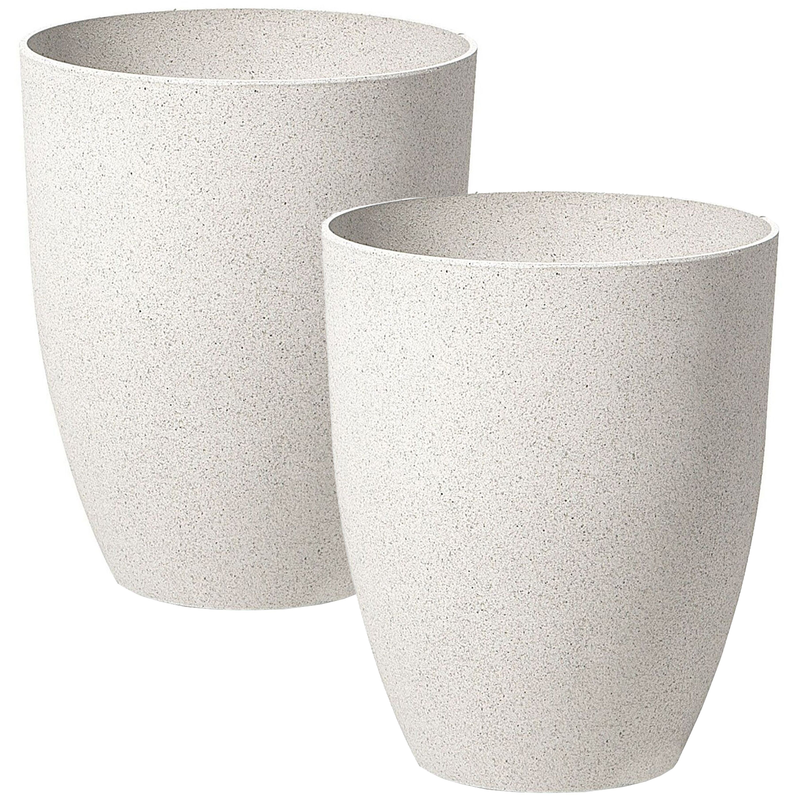 Set med 2 växtkrukor CROTON 35 cm Off-White