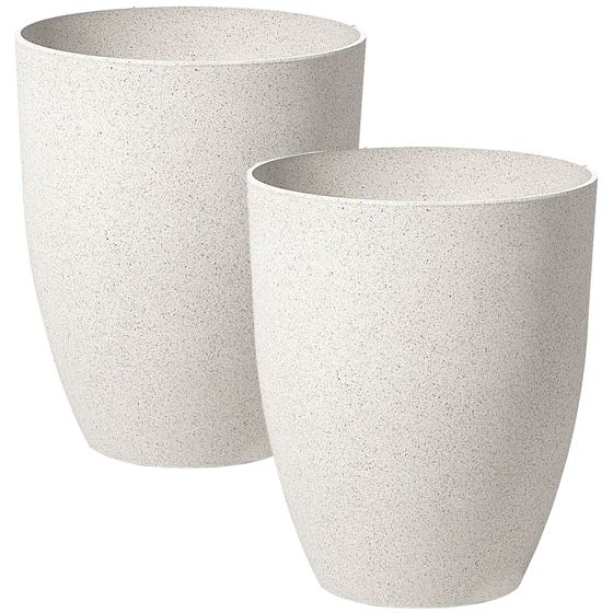 Set med 2 växtkrukor CROTON 35 cm Off-White