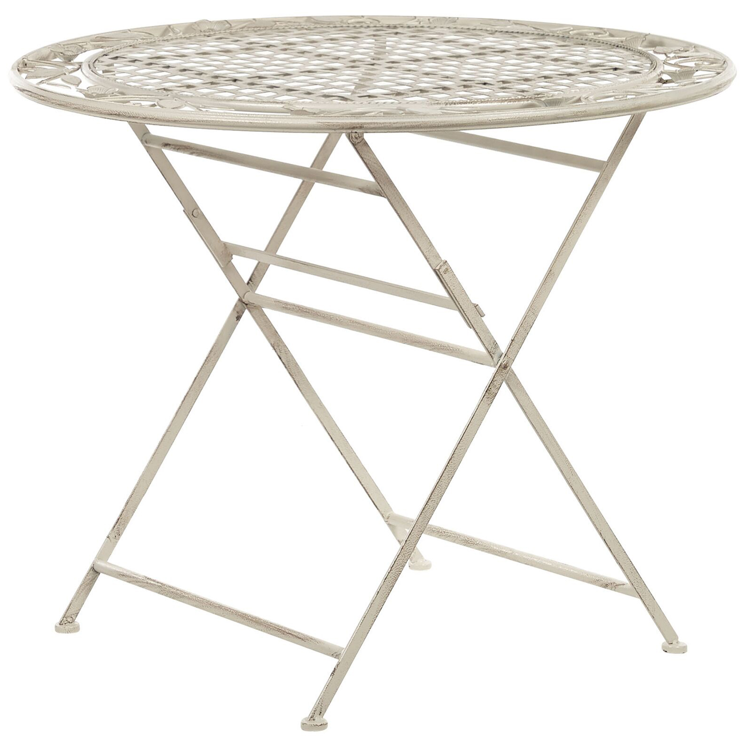 Bistrobord Fällbar BIVIO 90 cm 90 cm Metall Off-White