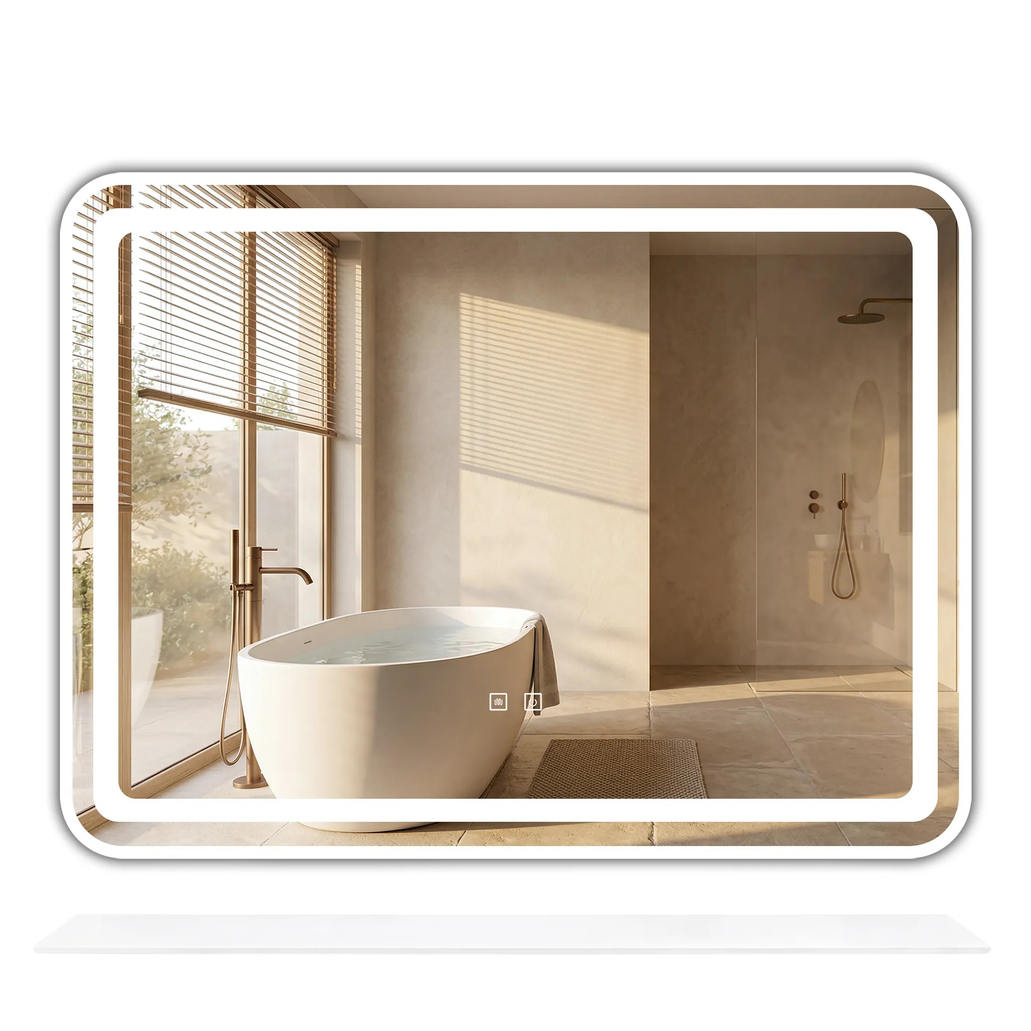 REA spegel L-8060 80x60 LED Transparent 3x80x60cm