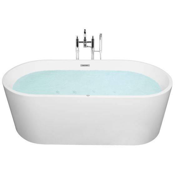 Fristående bubbelbadkar med LED HAVANA 1700 x 800 mm Vit