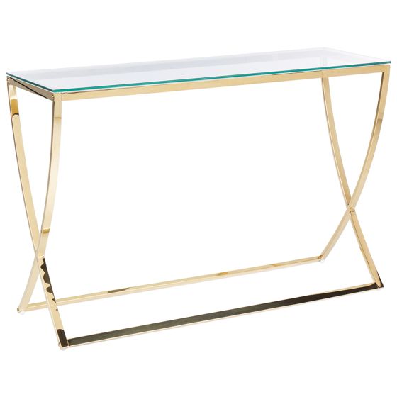 Konsolbord RINGGOLD Härdat glas Guld