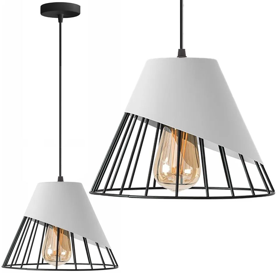 TOOLIGHT hängande taklampa APP228-1CP Vit/Svart 17,5x25x90cm