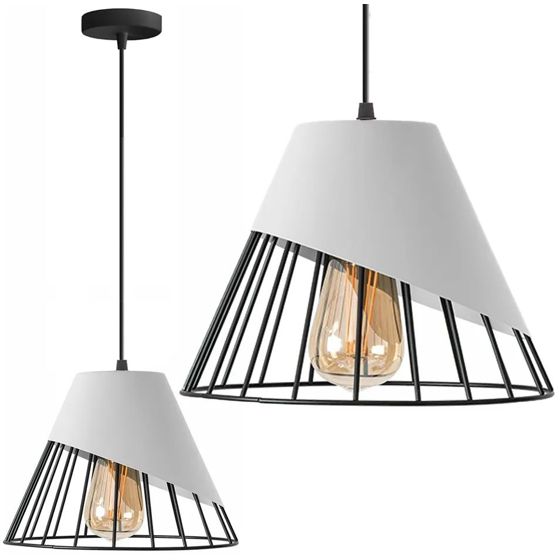 TOOLIGHT hängande taklampa APP228-1CP Vit/Svart 17,5x25x90cm