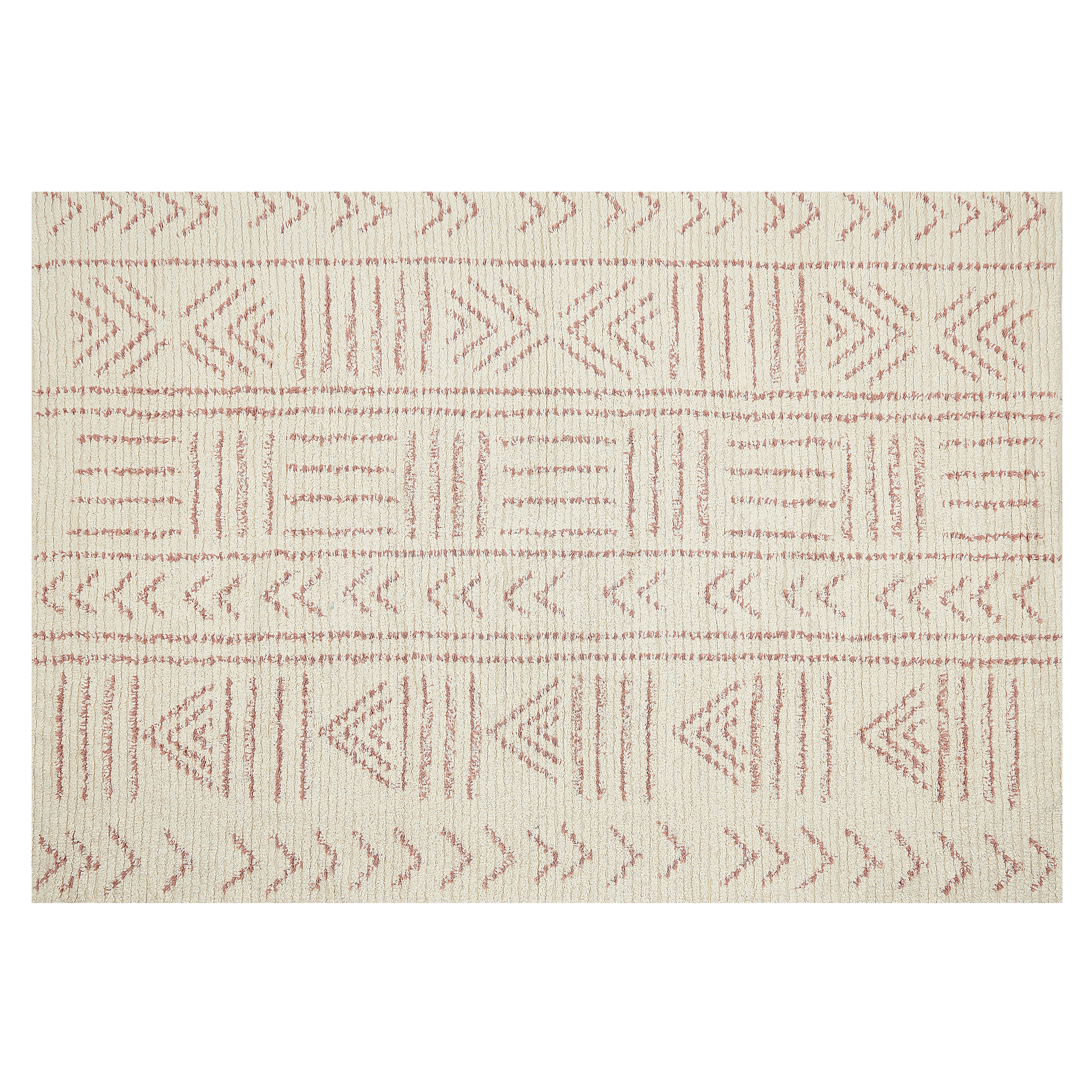 Matta EDIRNE Beige 140 x 200 cm Bomull