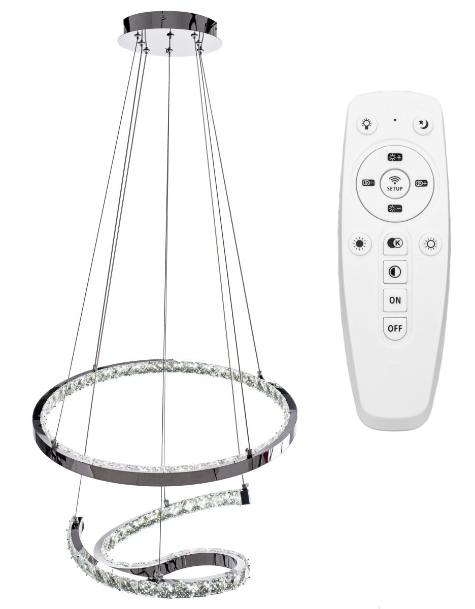 TOOLIGHT hängande taklampa LED APP773-2CP Ljusgrå 35x35x85cm