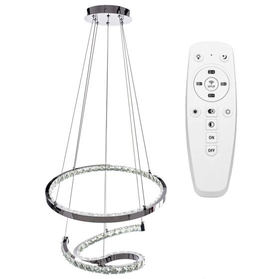 TOOLIGHT hängande taklampa LED APP773-2CP Ljusgrå 35x35x85cm