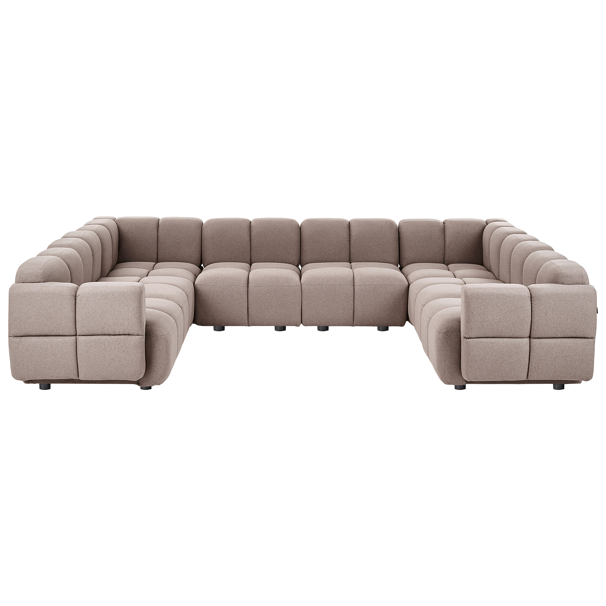 Modulär U-formad soffa 8-sits MAKSABERG Taupe