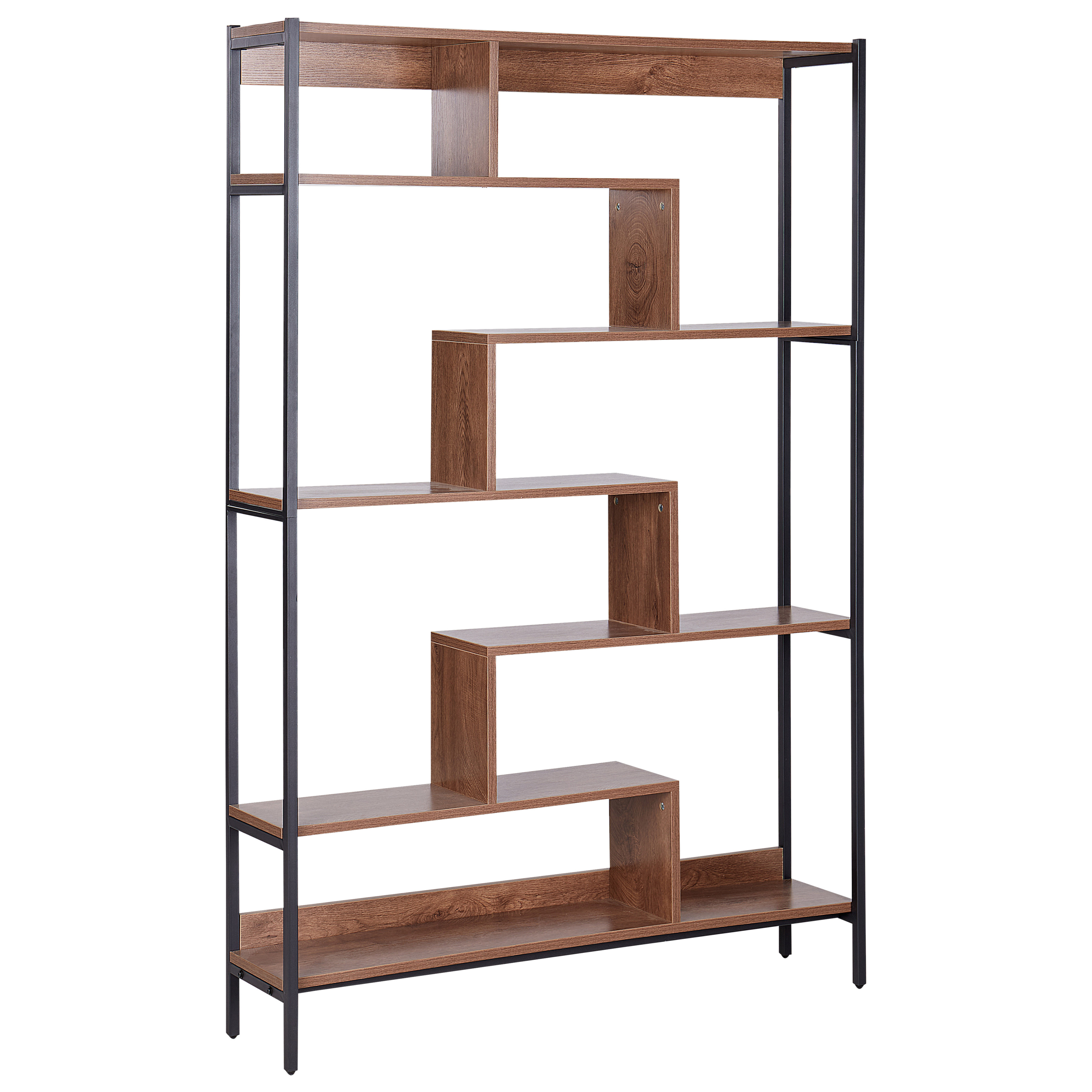 Hyllsystem med 6 hyllplan DAVEN 180 cm Brun