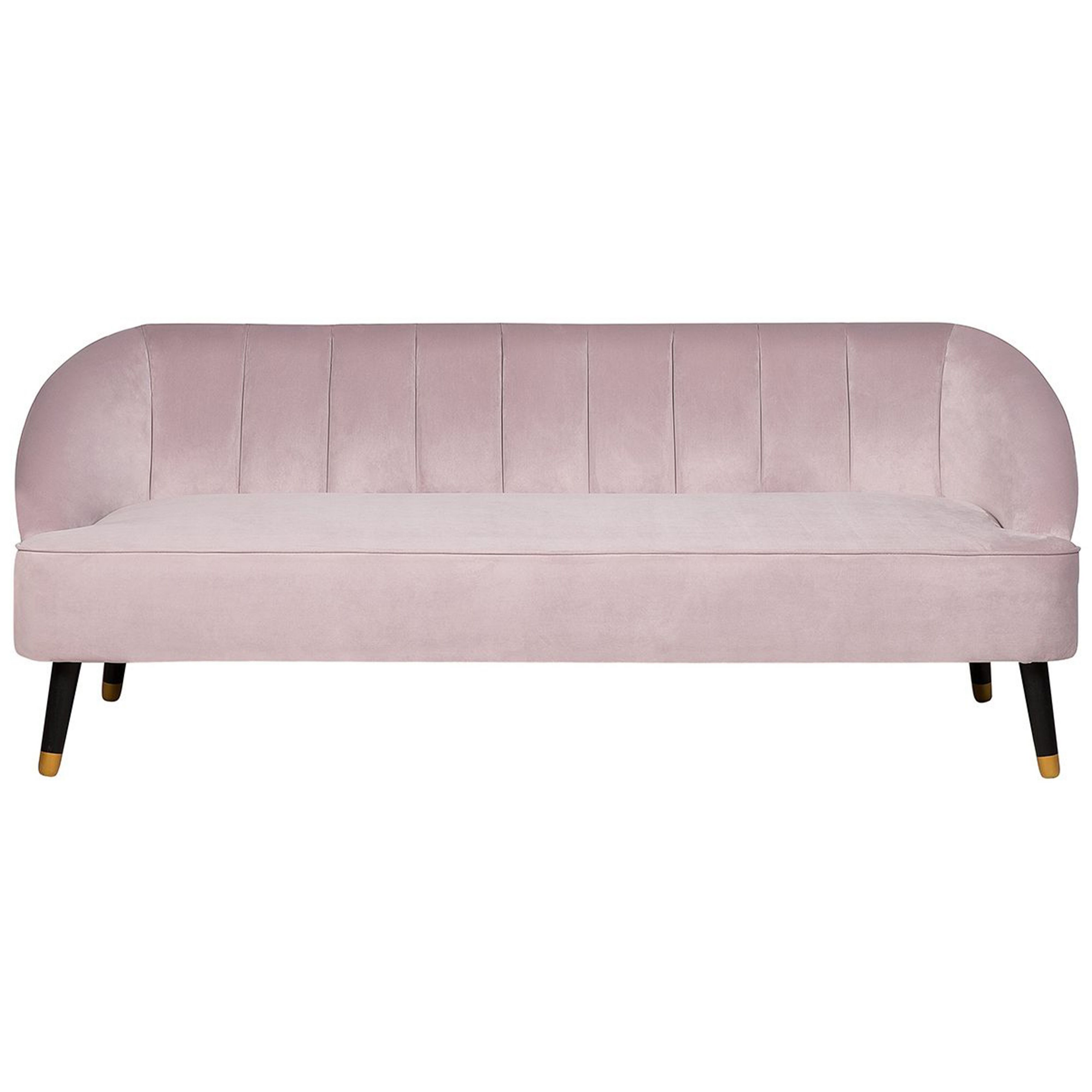 Soffa 3-sits ALSVAG Sammet Rosa