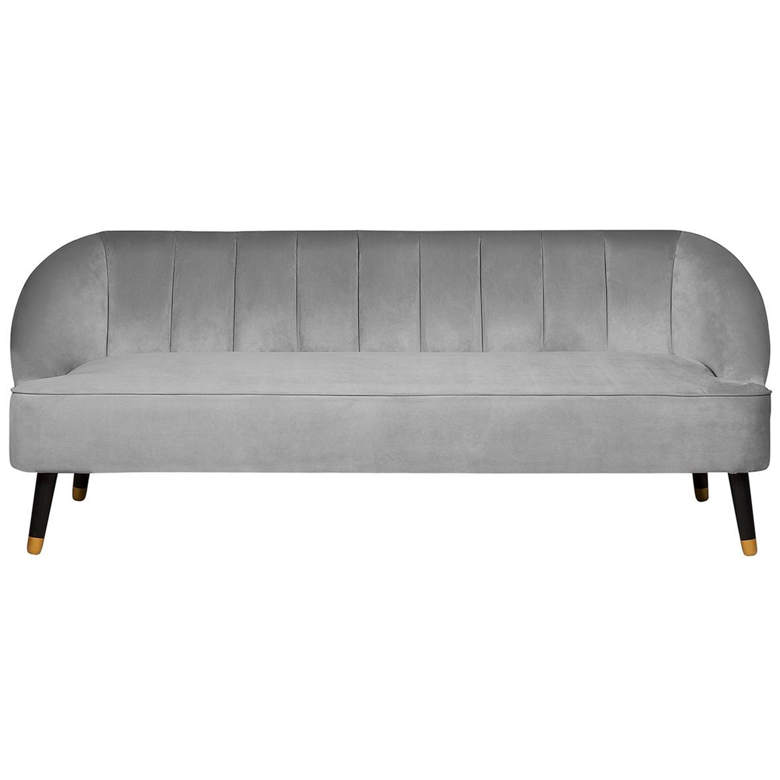 Soffa 3-sits ALSVAG Sammet Ljusgrå