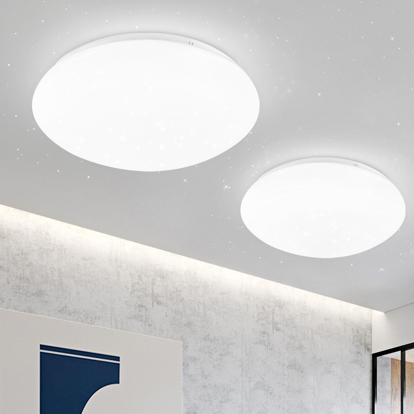 NETTLIFE Second LED - taklampa för kök - sovrum Ø 16,5 cm, 6500 K, kallvit, 5 W