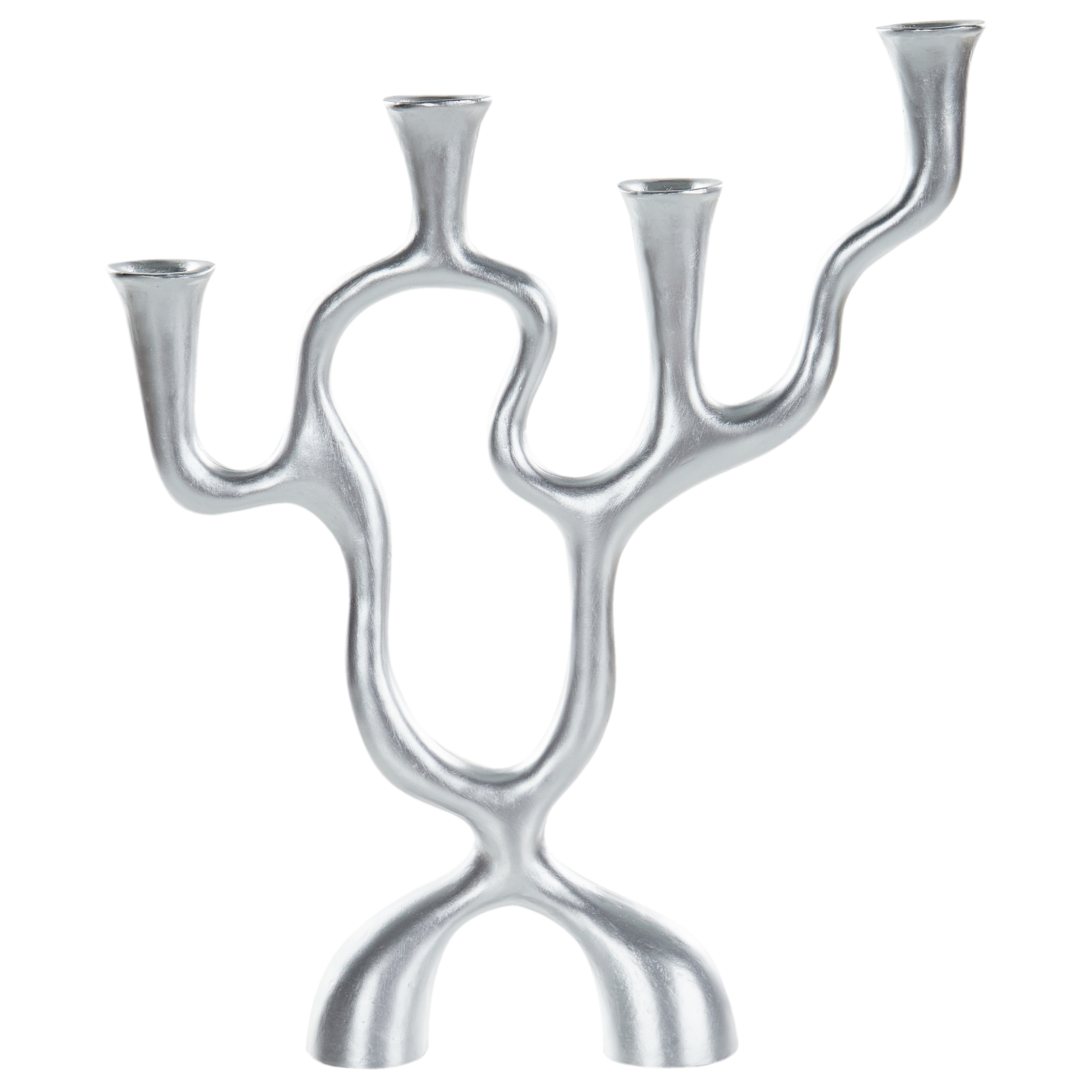 Ljusstake FAMOES 41 cm Metall Silver