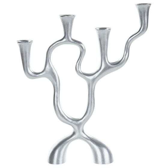 Ljusstake FAMOES 41 cm Metall Silver