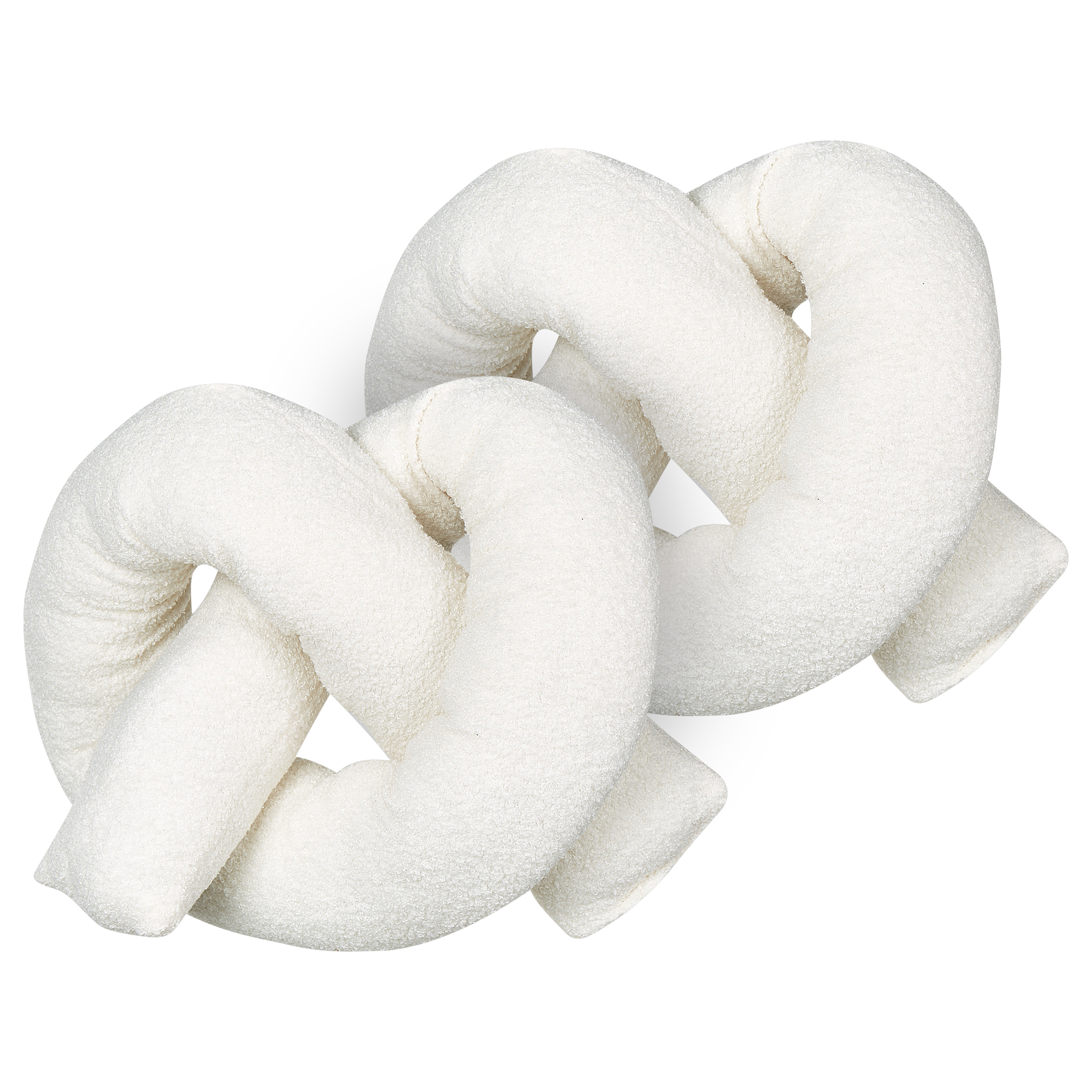 Set med 2 prydnadskuddar GLADIOLUS 172 x 14 cm Bouclé Off-White Monokromt