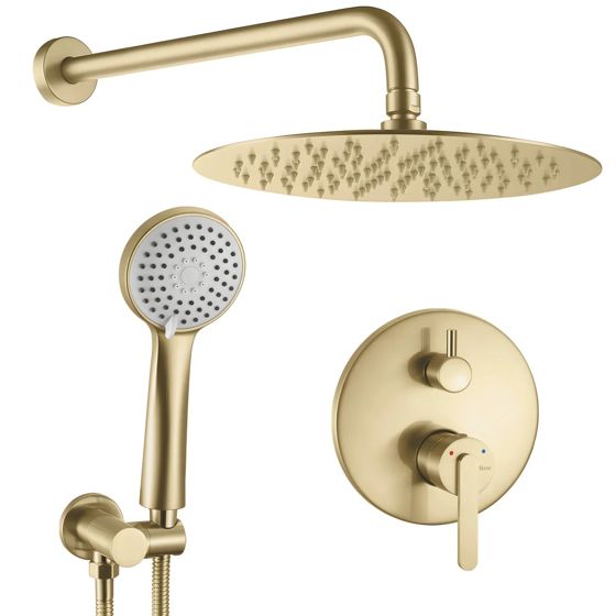REA Inbyggt Duschset ONTARIO Borstat Guld, 32x17x32cm