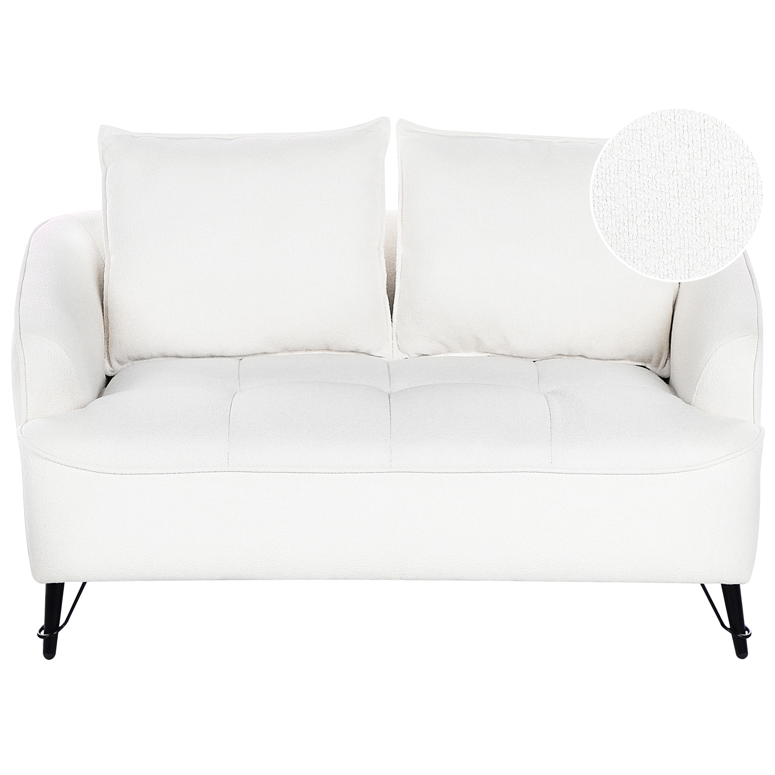 Soffa 2-sits HOBRO Bouclé Vit