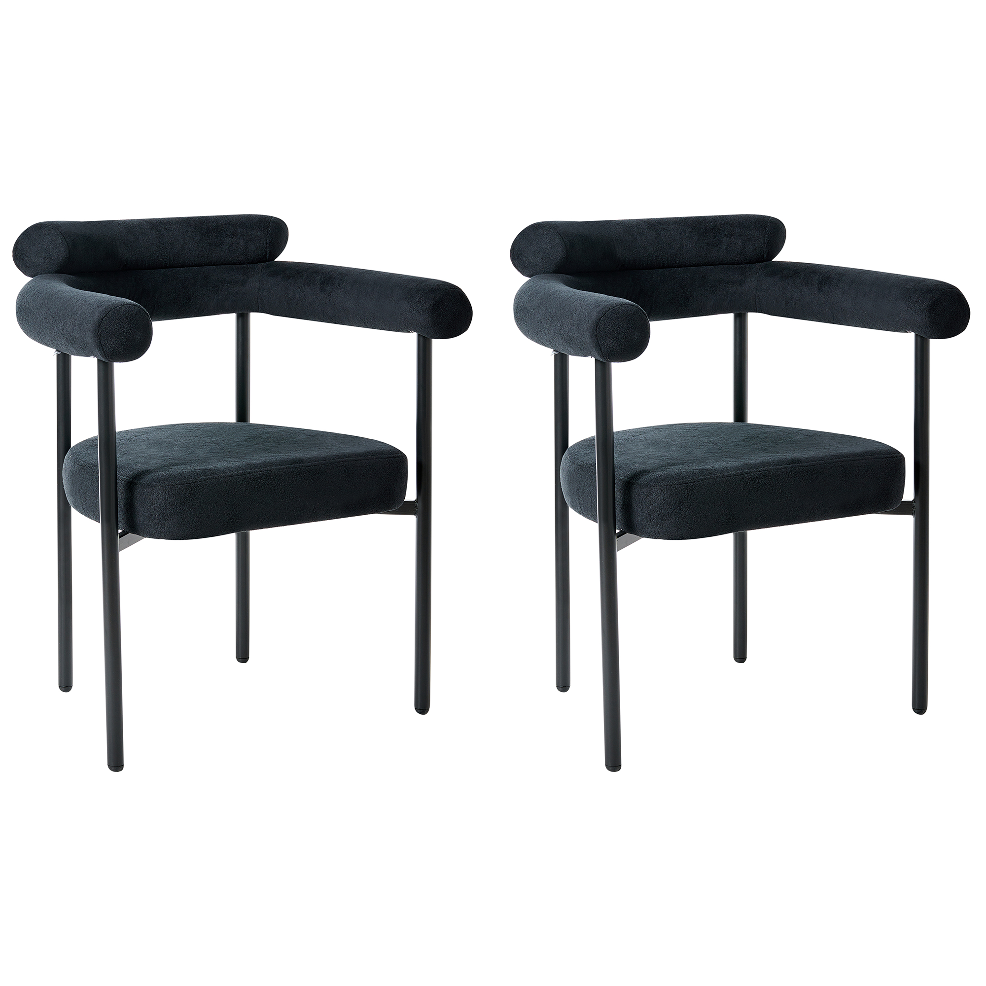 Set med 2 matstolar LYNEY Svart