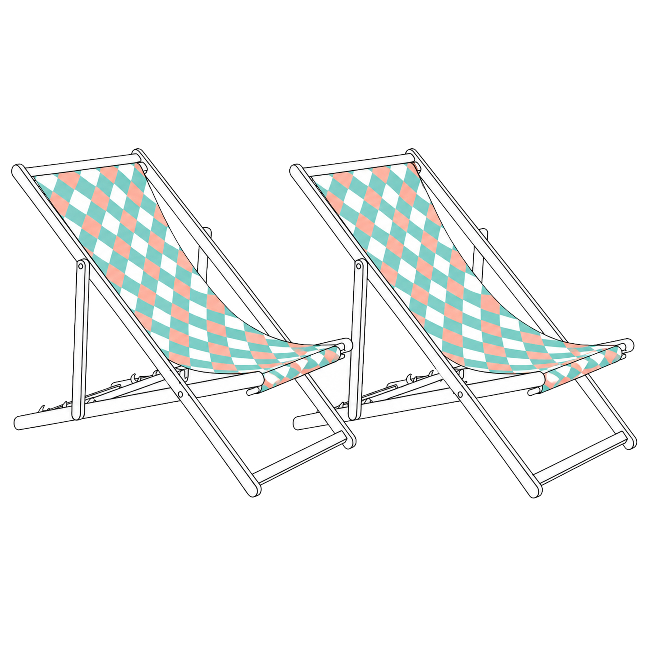 Set med 2 ersättningstyger för solstol ANZIO/AVELLINO 113 x 44 cm Grön