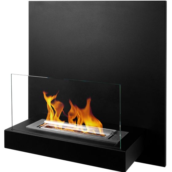 bioetanolkamin Board – väggmonterad med säkerhetsglas, svart/svartBoard on modern väggmonterad bioetanolkamin, jonka minimalistinen muotoilu ja aidot
