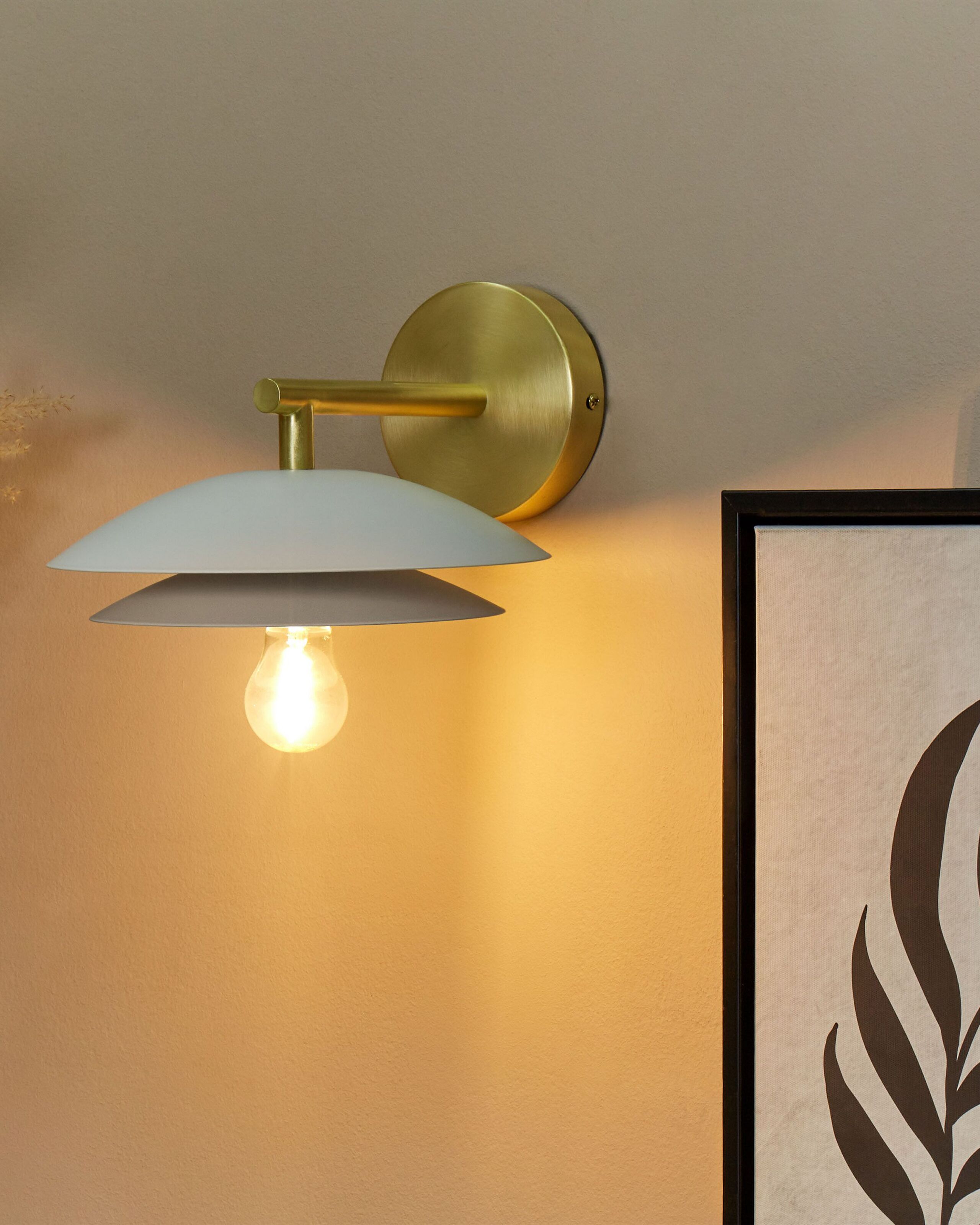 Vägglampa LASOLO Metall Vit