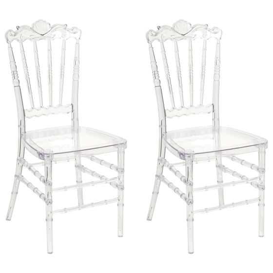 Set med 2 matstolar MENDON Transparent
