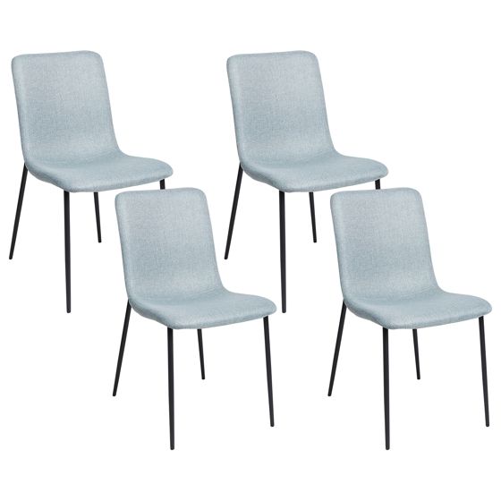Set med 4 matstolar GLENDIVE Ljusblå
