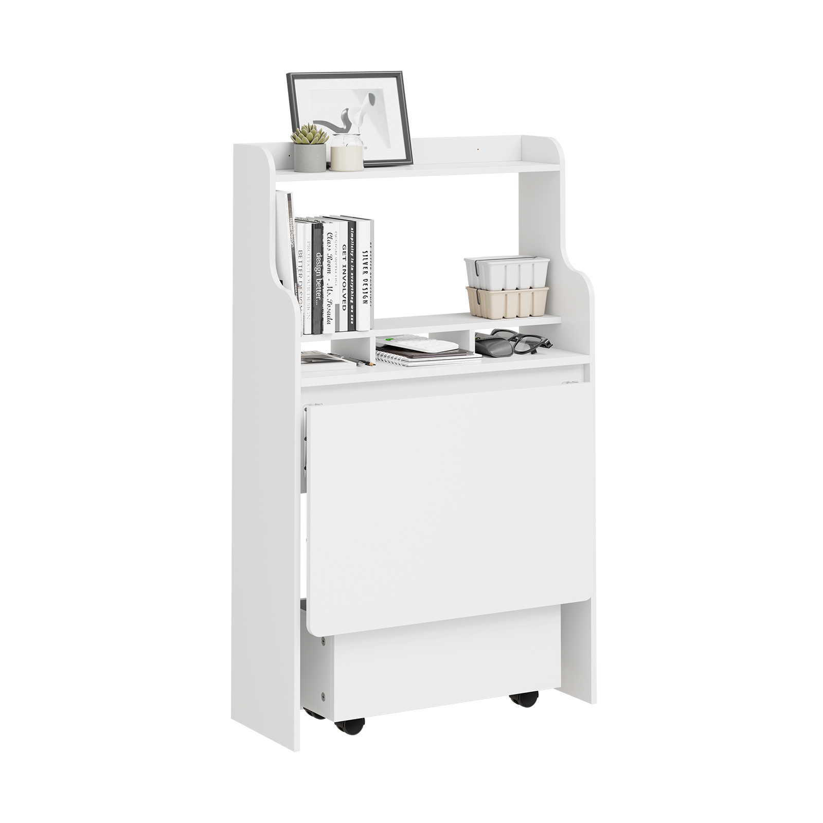 Skriverbord med utdragbar skrivyta vit 60x38 cm FWT105-II-W