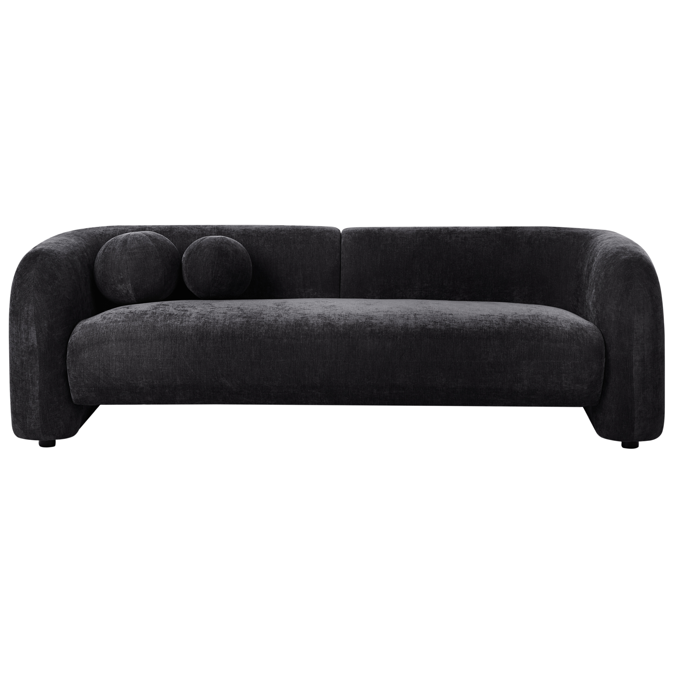Soffa 3-sits LEIREN Chenille Svart