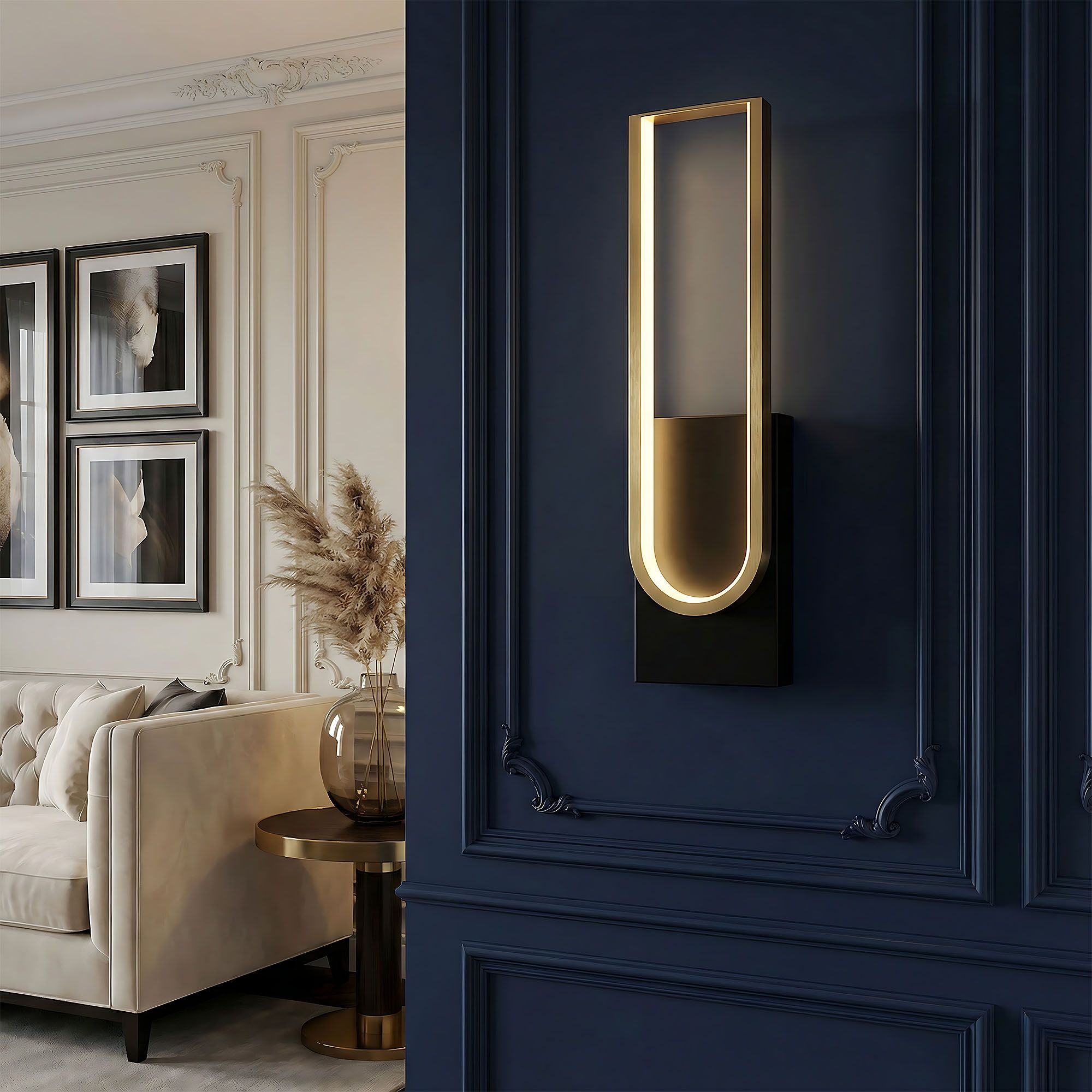 TOOLIGHT vägglampa APP1782-W LED Borstat guld 42x11x5cm