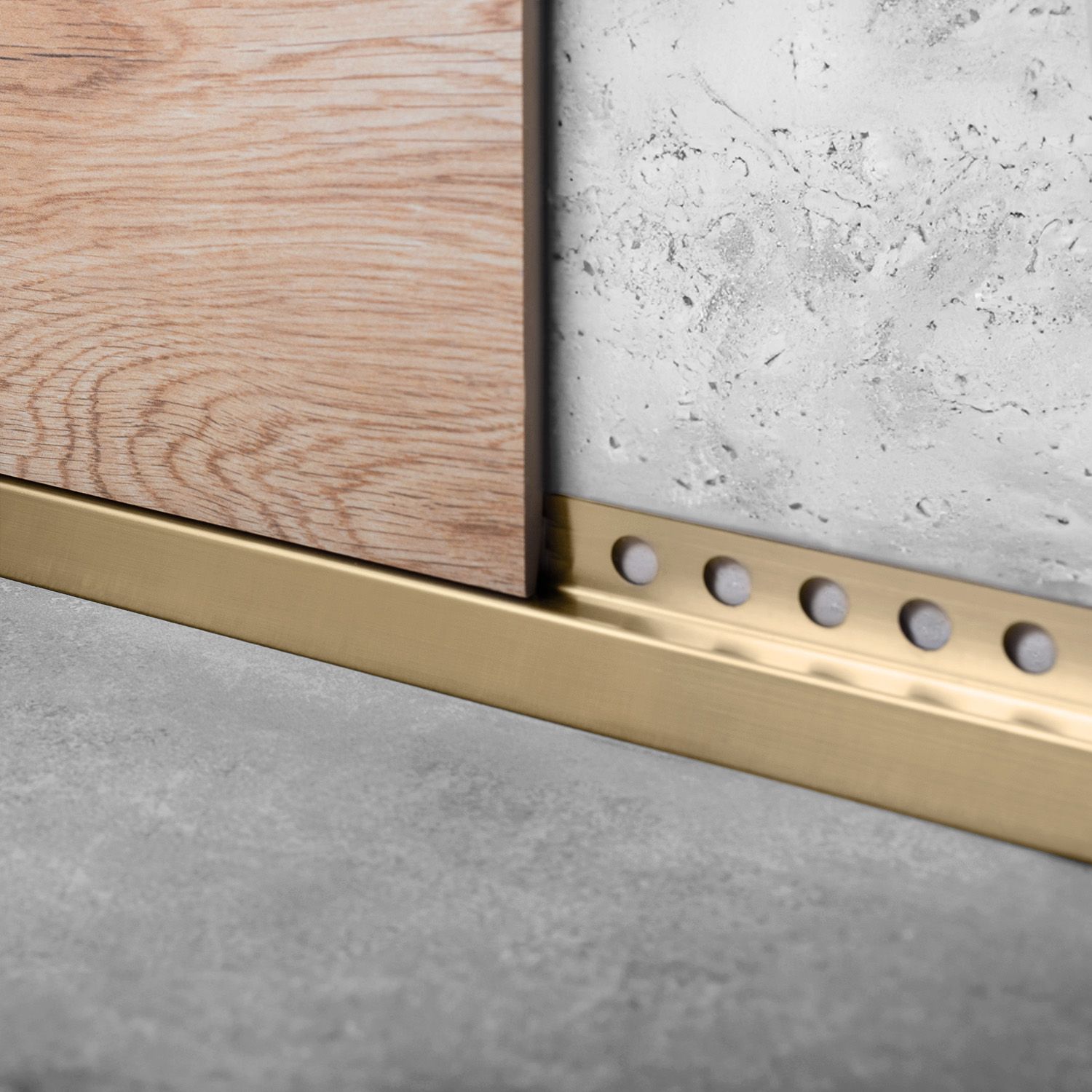 REA Frontlist För Duschkar 130CM Borstat Guld, 130x1,2x5,2cm