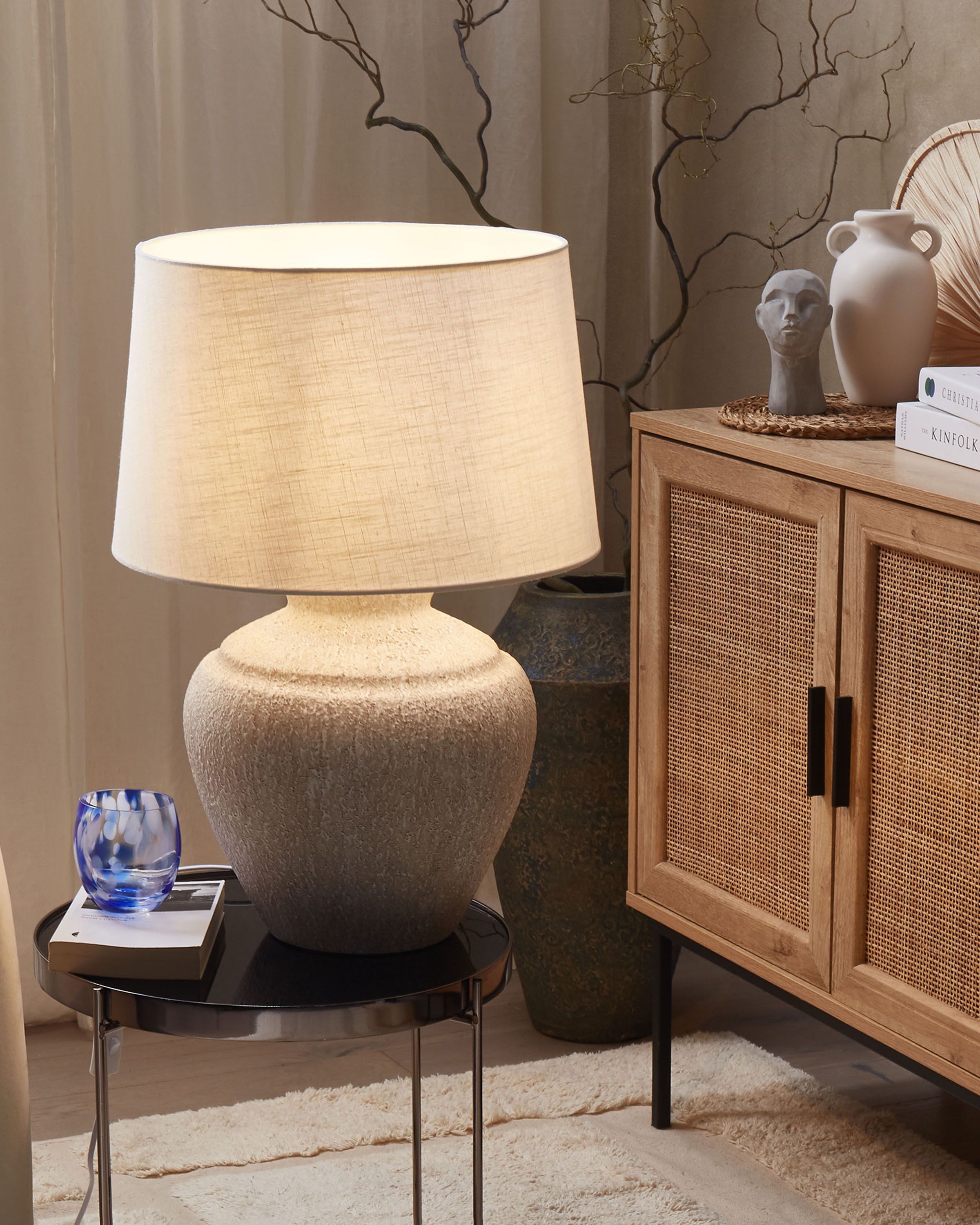 Bordslampa CAINE Keramik Ljusbeige