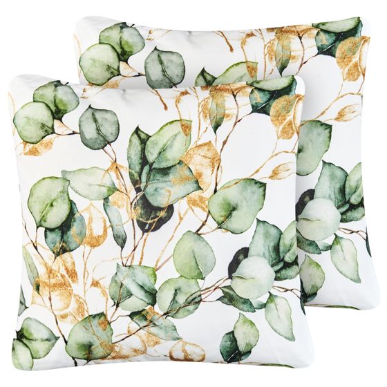 Set med 2 utomhusdynor GLADE Växtmotiv 45 x 45 cm Flerfärgad
