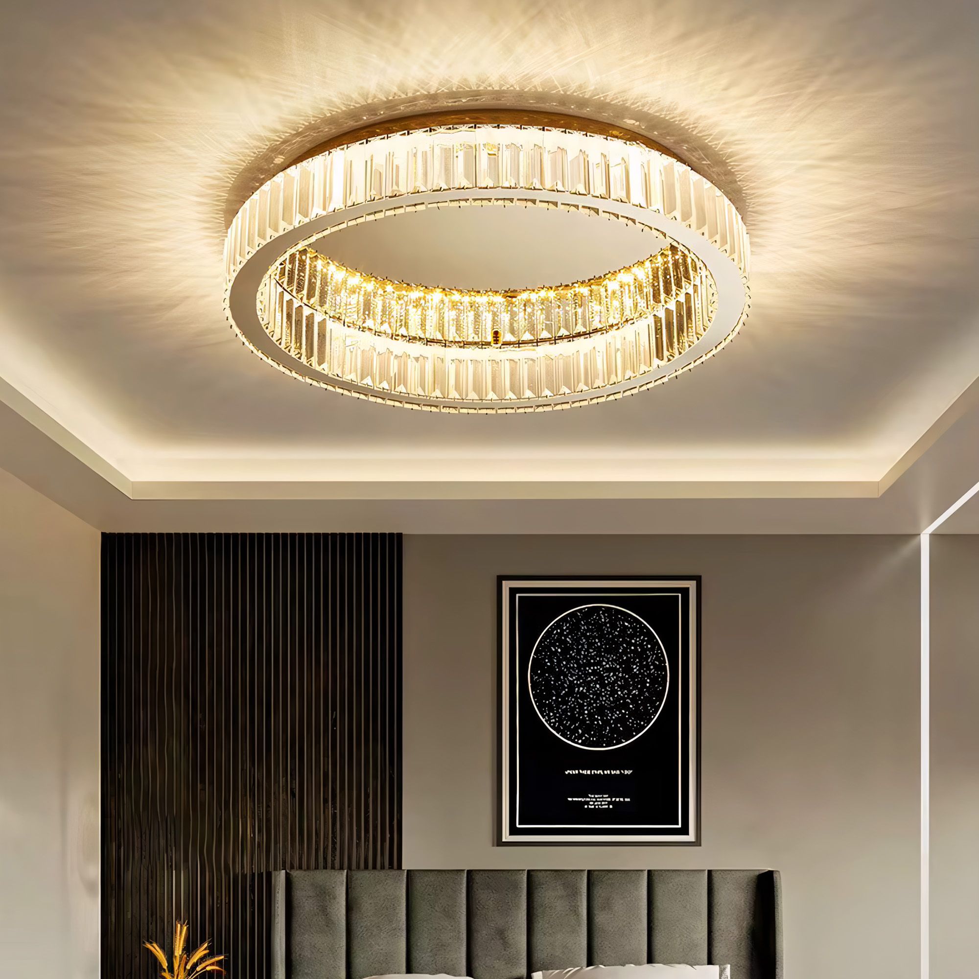 TOOLIGHT taklampa APP1723-C 60cm Guld 59x59x11cm