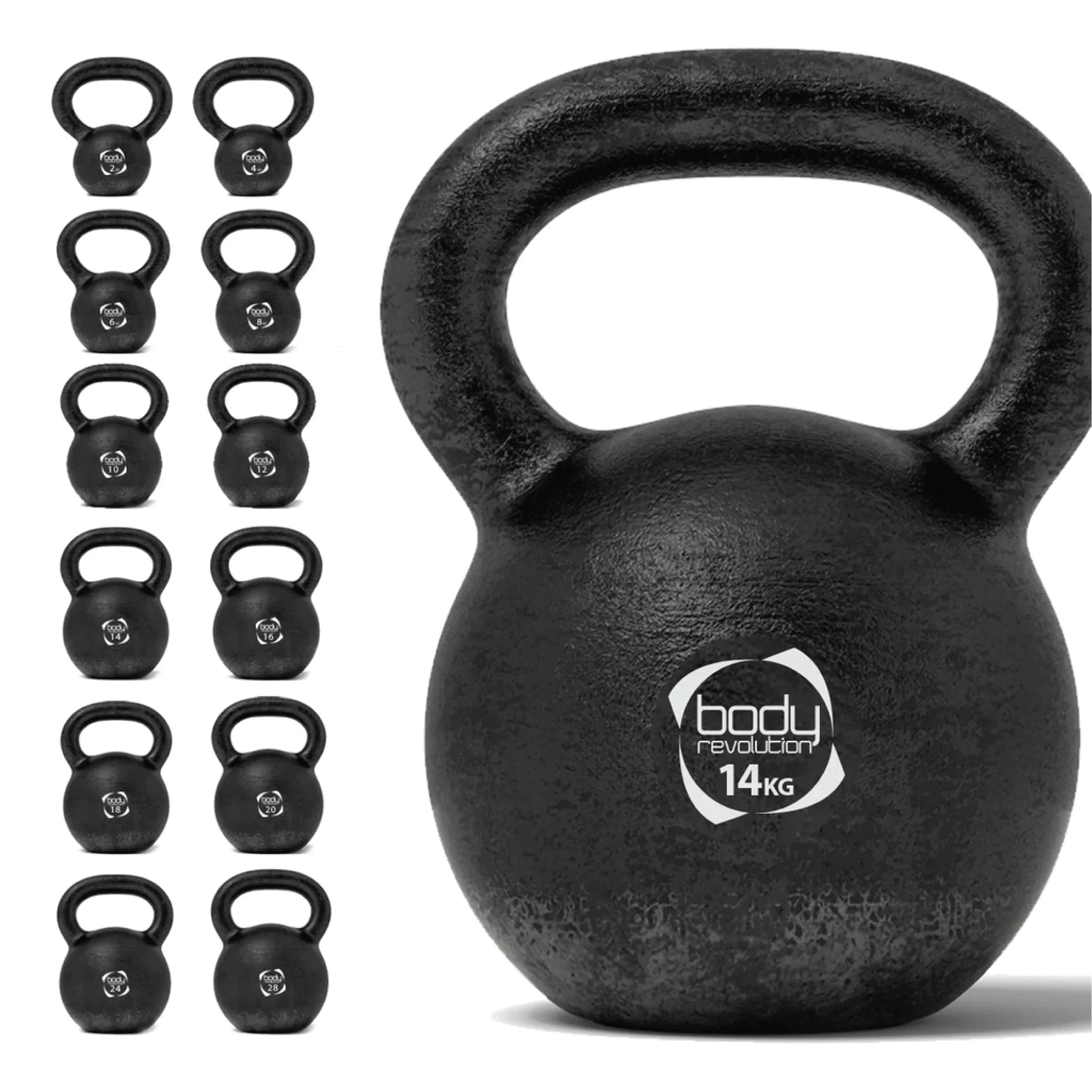 Body Revolution gjutjärnskettlebells 14 kg