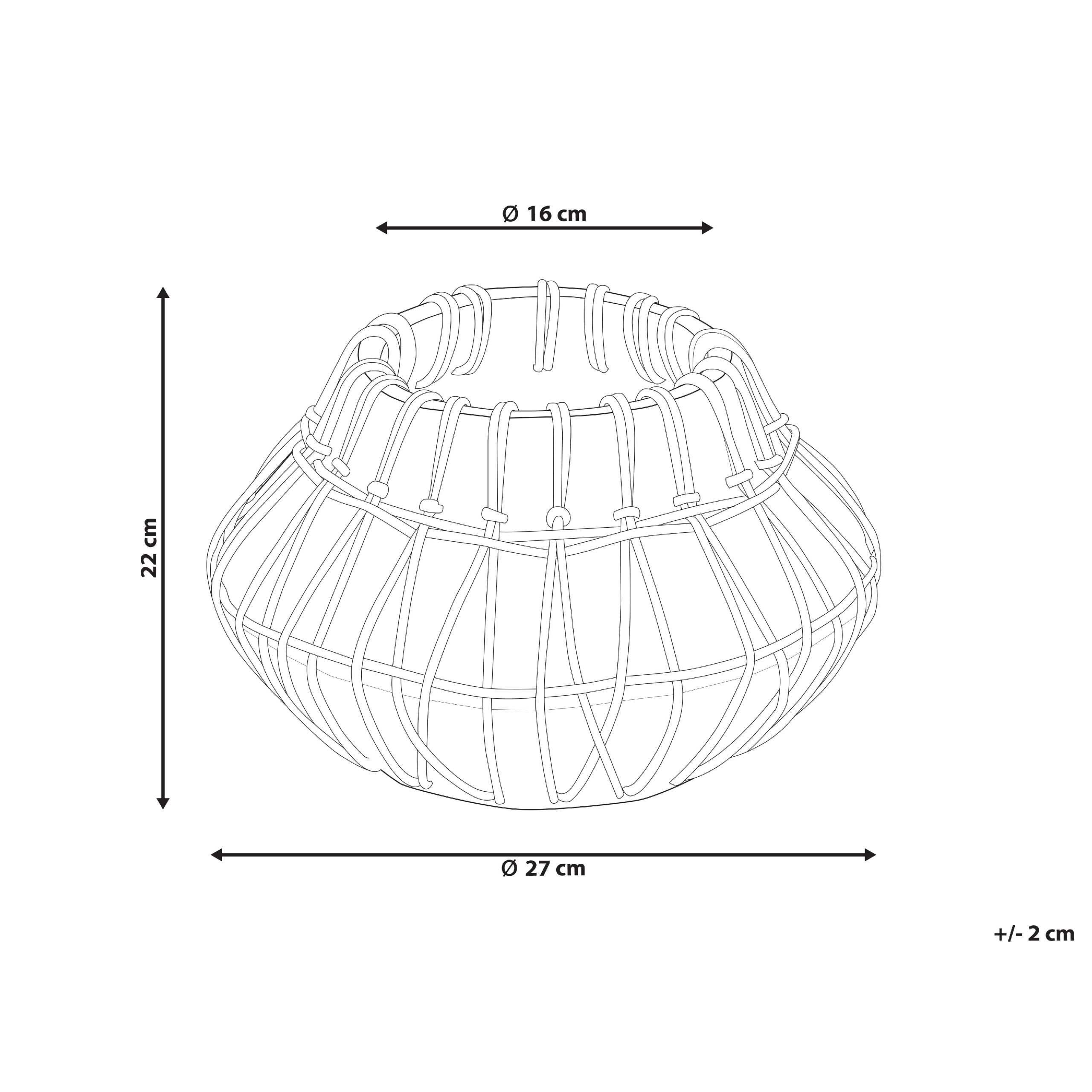 Dekorationsvas KLUET 22 cm Keramik Brun