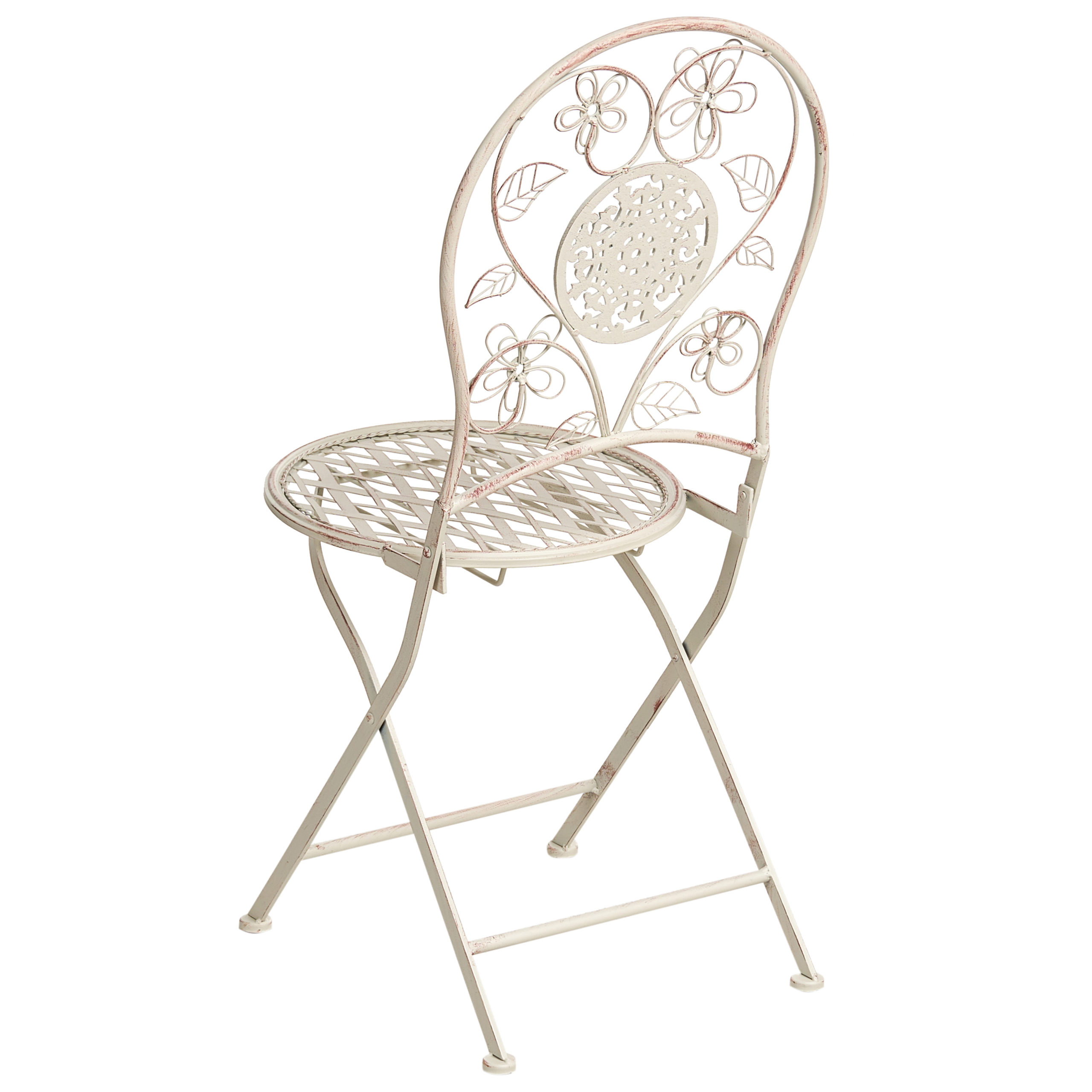 Set med 2 trädgårdsstolar YAVIZA Fällbar Metall Ljusbeige