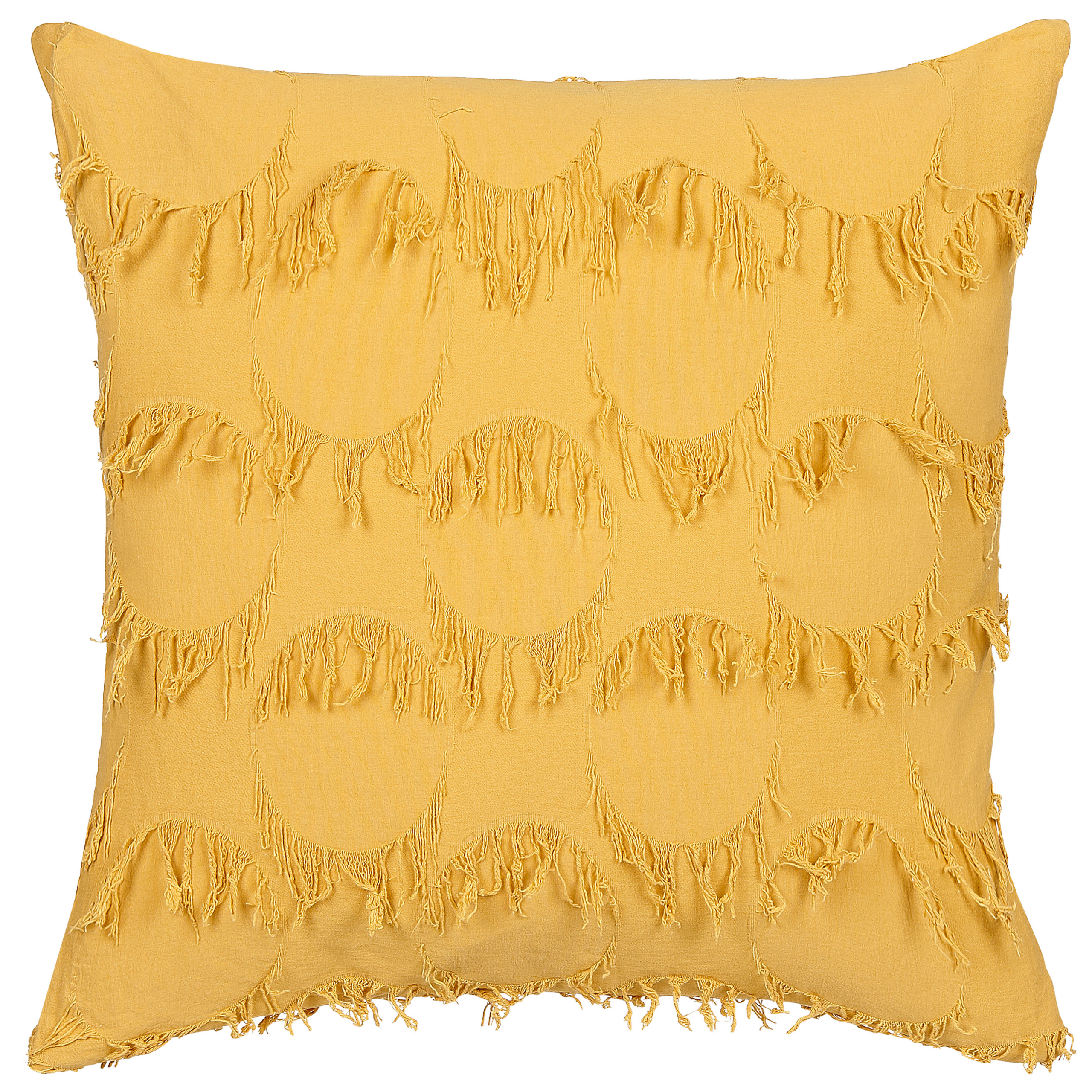 Set med 2 prydnadskuddar AGASTACHE 45 x 45 cm Gul Geometriskt tryck