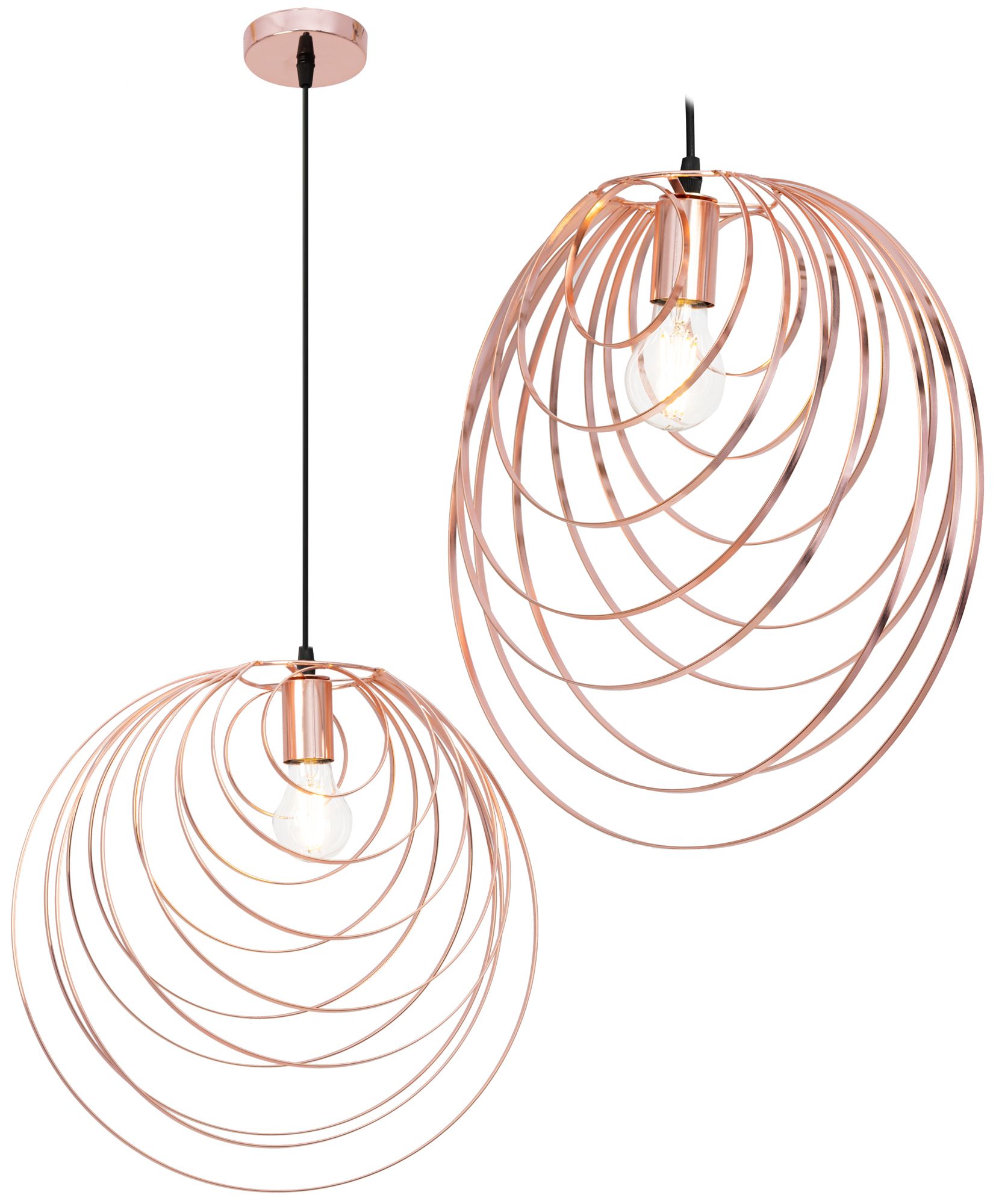 TOOLIGHT hängande taklampa APP427-1CP Roséguld 39x40,5x39cm
