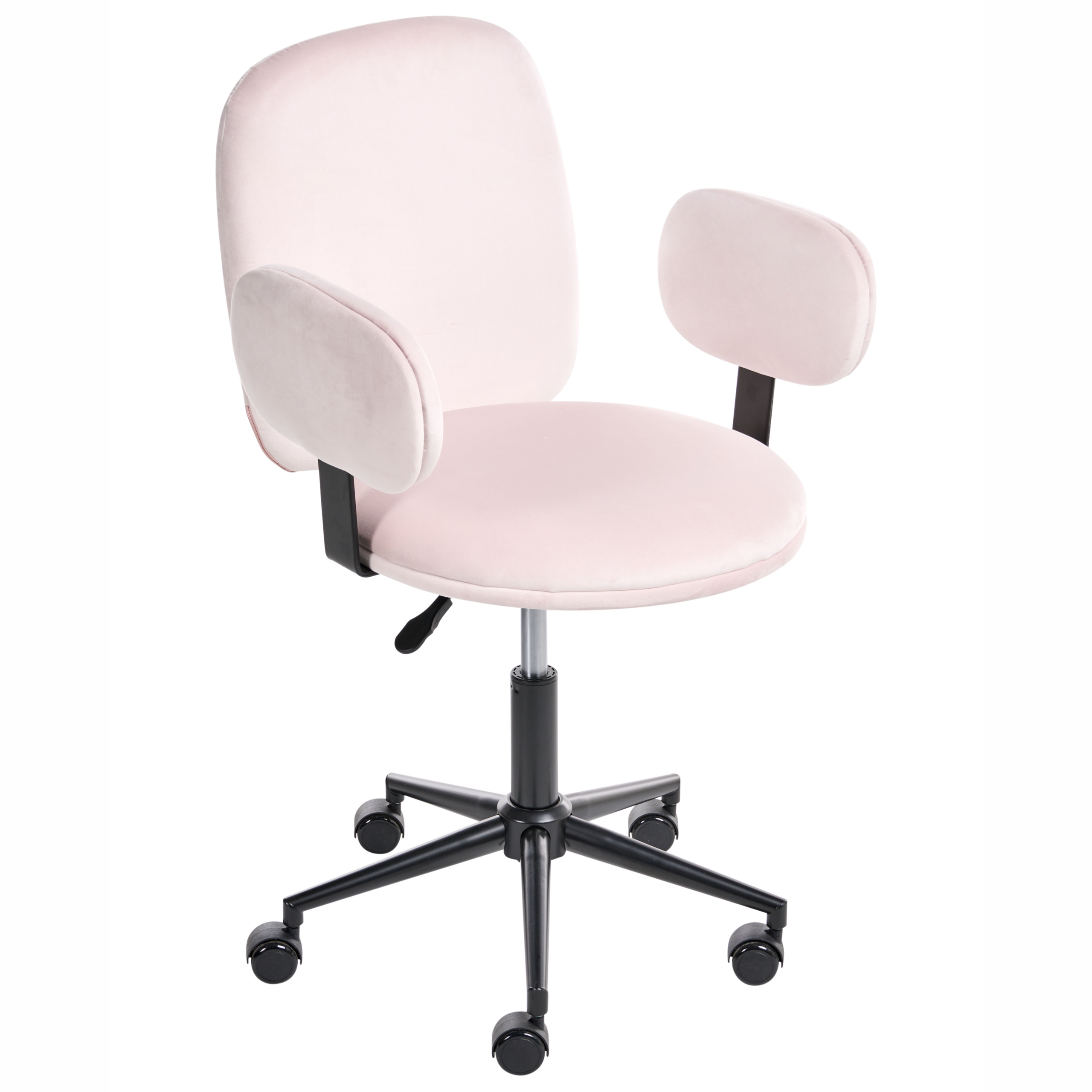 Skrivbordsstol MORAGA Sammet Pastellrosa