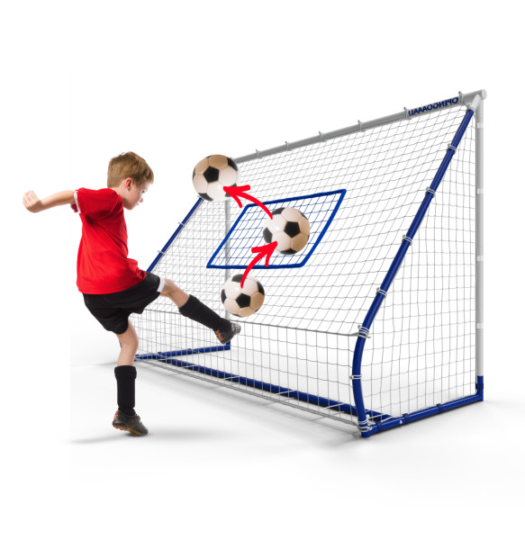 Open Goaaal® 3-i-1 rebounder fotboll – fotbollsmål med justerbara vinklar, 122 x 183 cm (4x6 fot), stålram