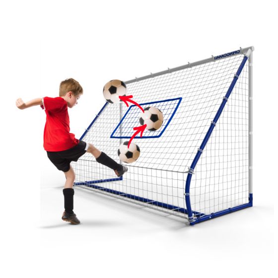 Open Goaaal® 3-i-1 rebounder fotboll – fotbollsmål med justerbara vinklar, 122 x 183 cm (4x6 fot), stålram