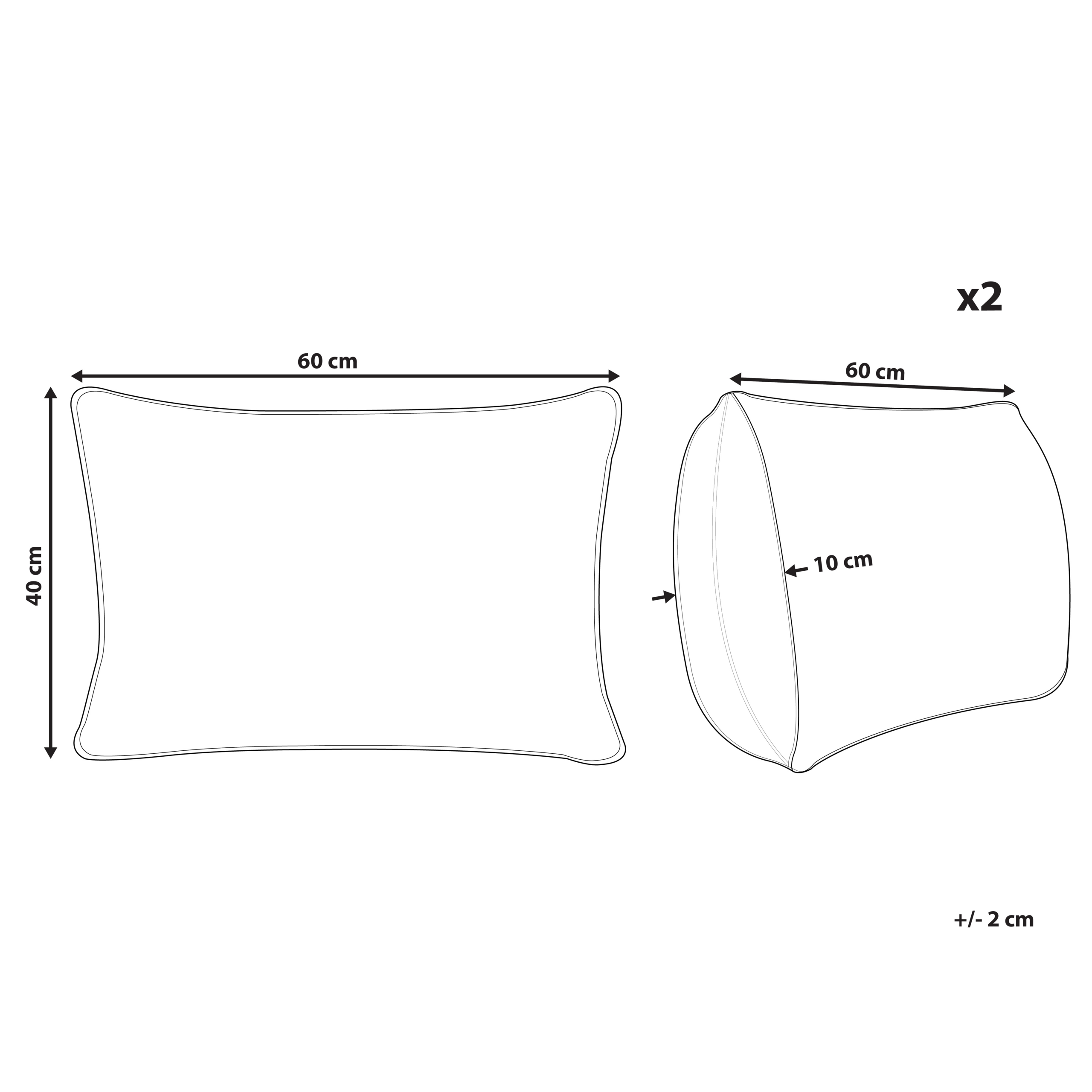 Set med 2 utomhusdynor CAMPEI Abstrakt tryck 40 x 60 cm Rosa