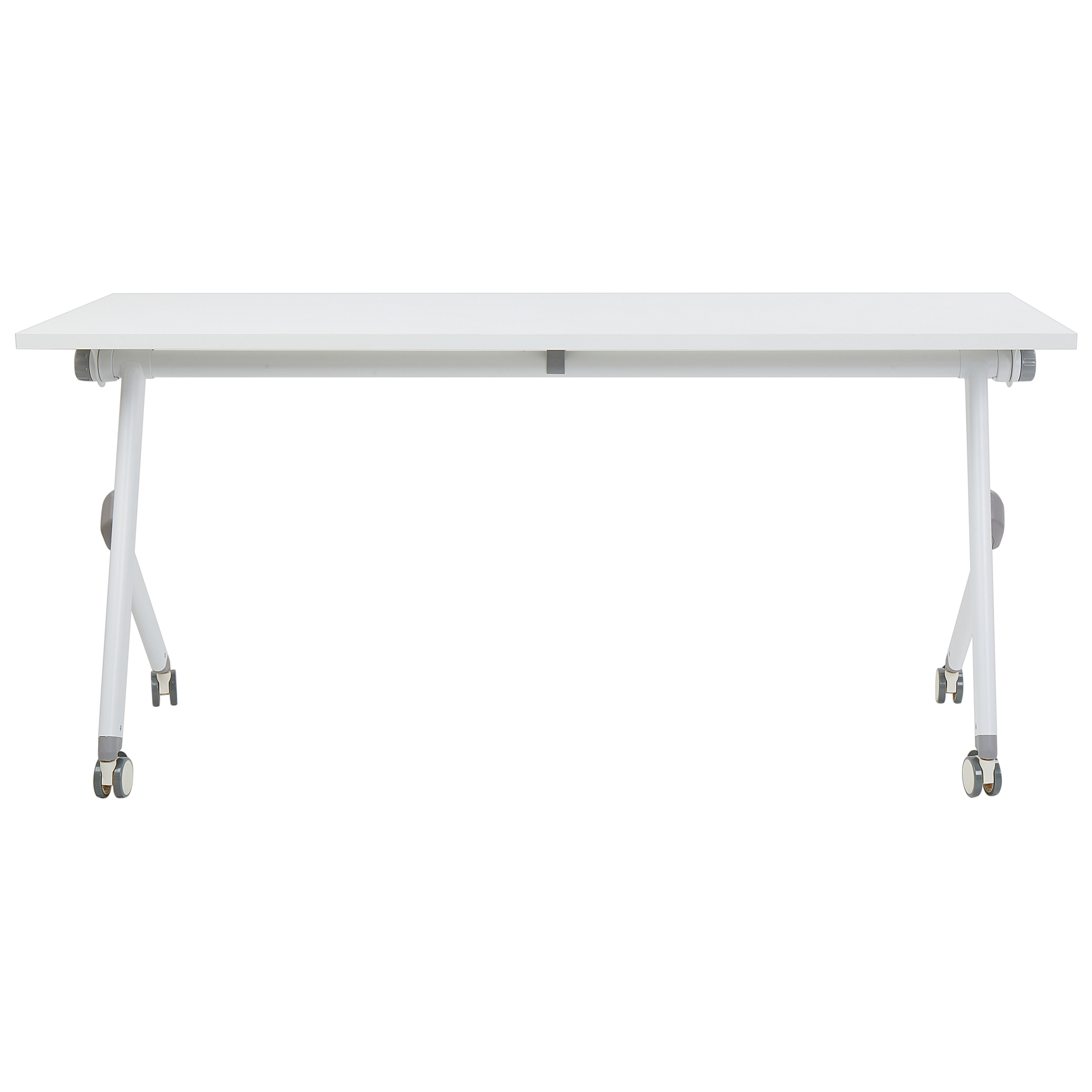 Hopfällbart skrivbord BENDI 160 cm 60 cm med hjul Vit