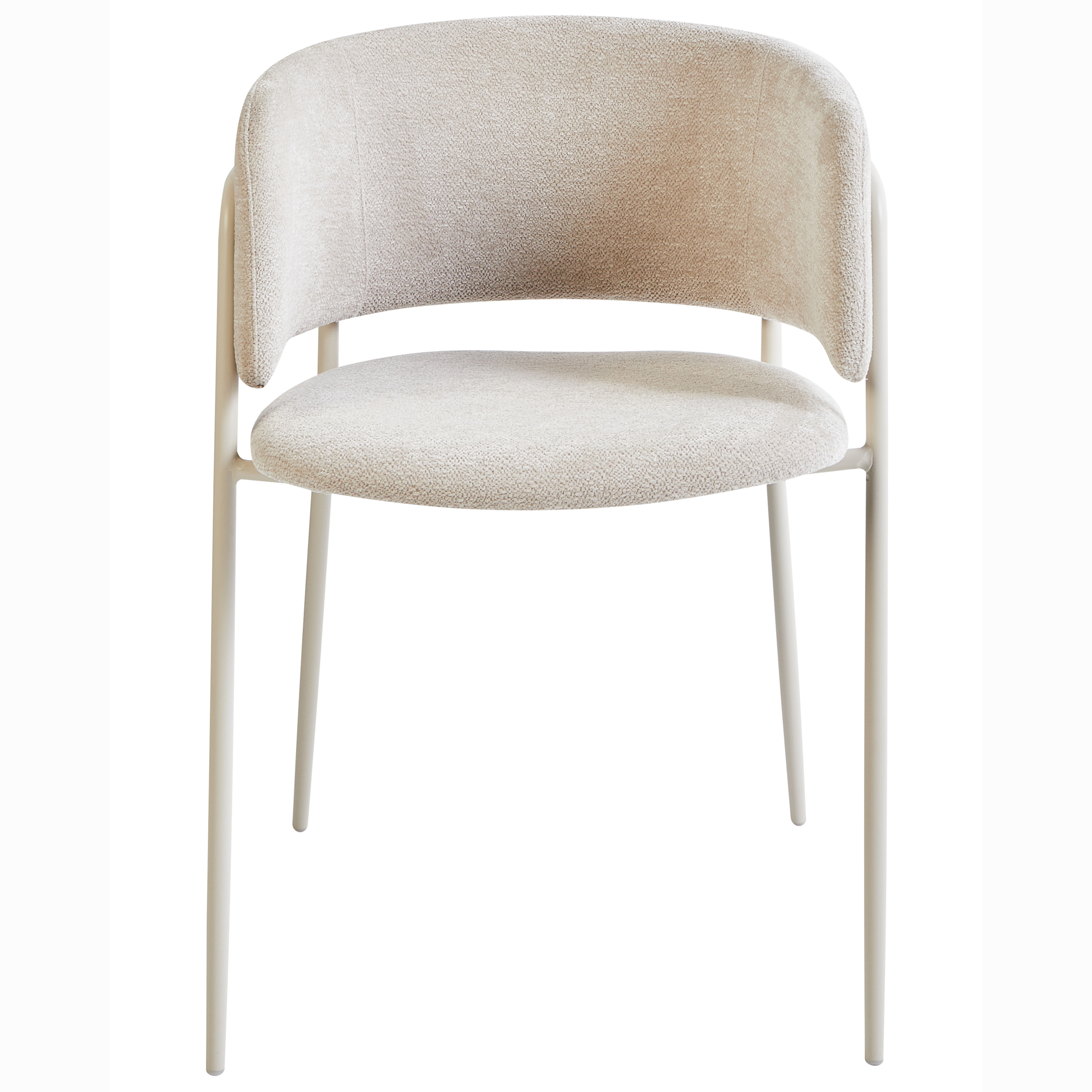 Set med 2 matstolar SPRINGER Chenille Ljusbeige
