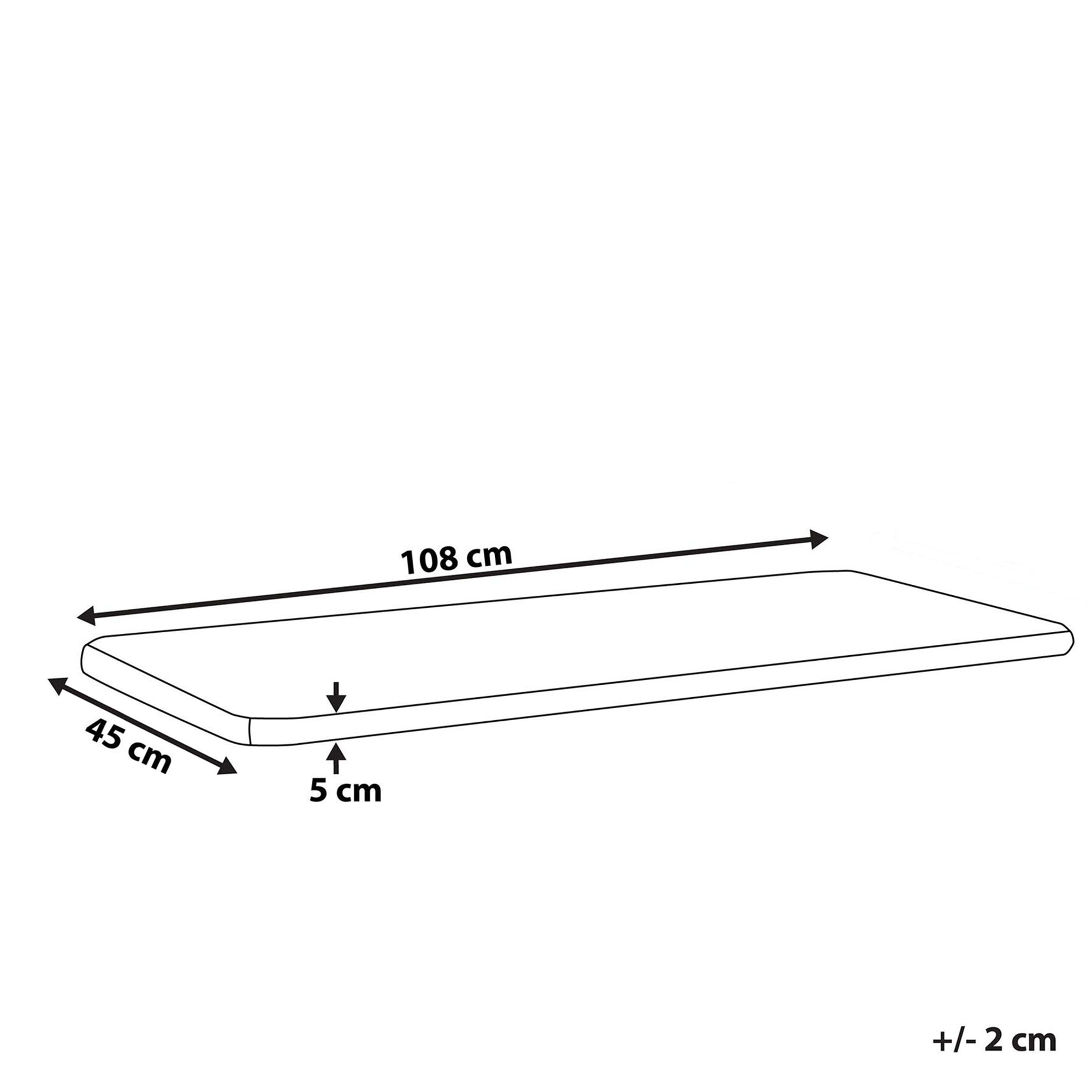 Sittdyna för bänk SOVANA 108 x 45 cm Mörkröd
