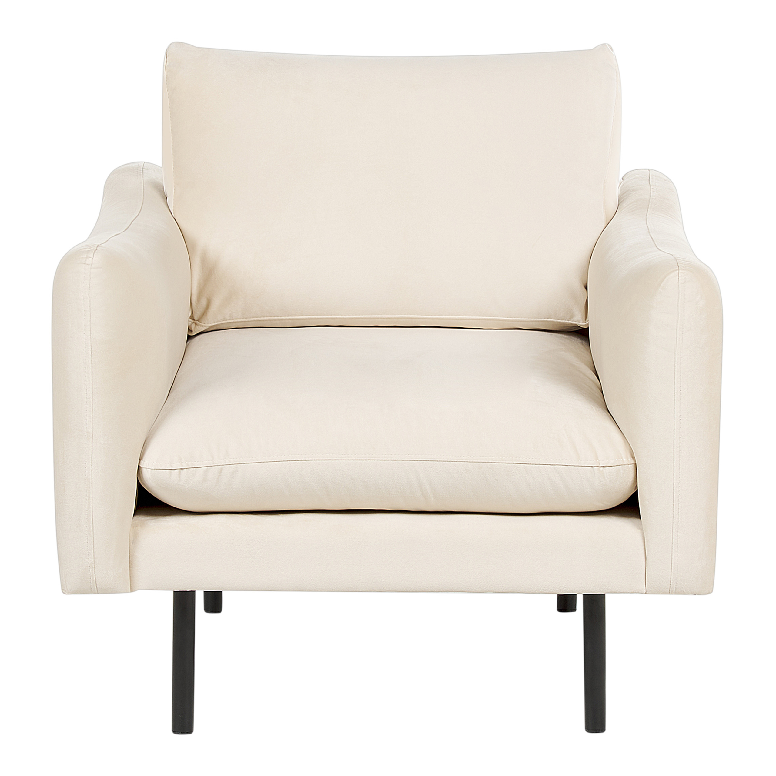 Fåtölj VINTERBRO Sammet Ljusbeige