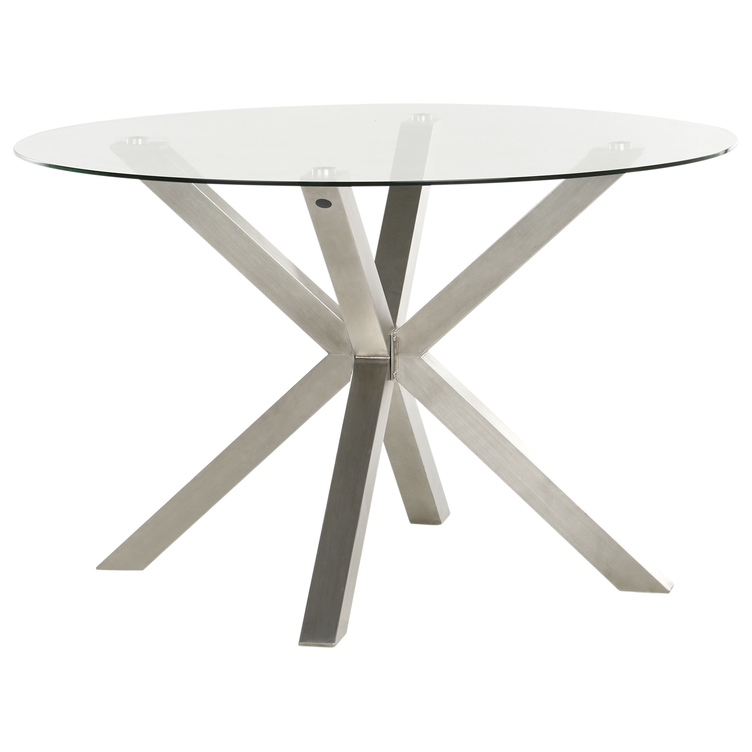 Trädgårdsmatbord MALETTO 120 cm 120 cm Glas Silver
